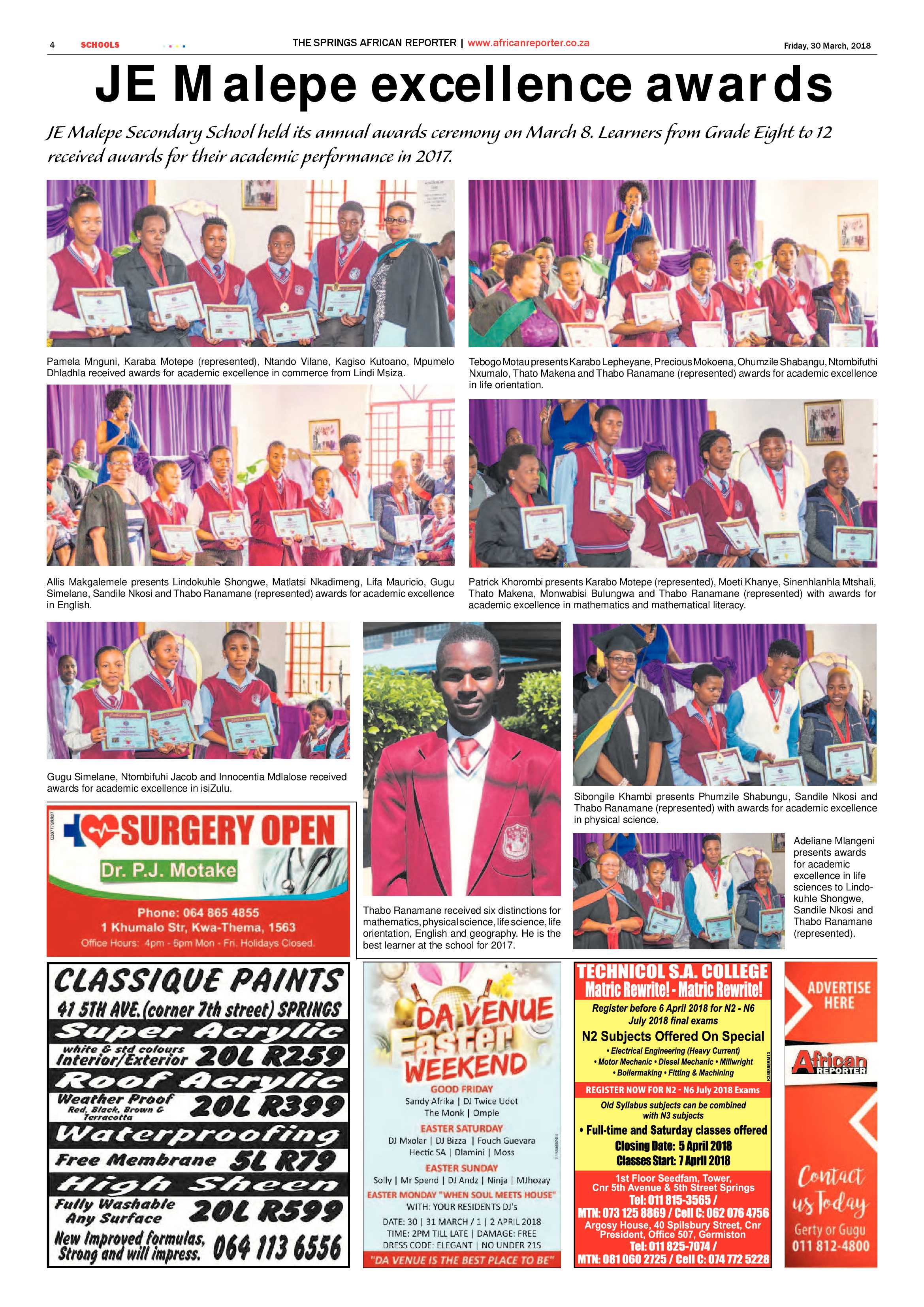 African Reporter 30 March 2018 page 4