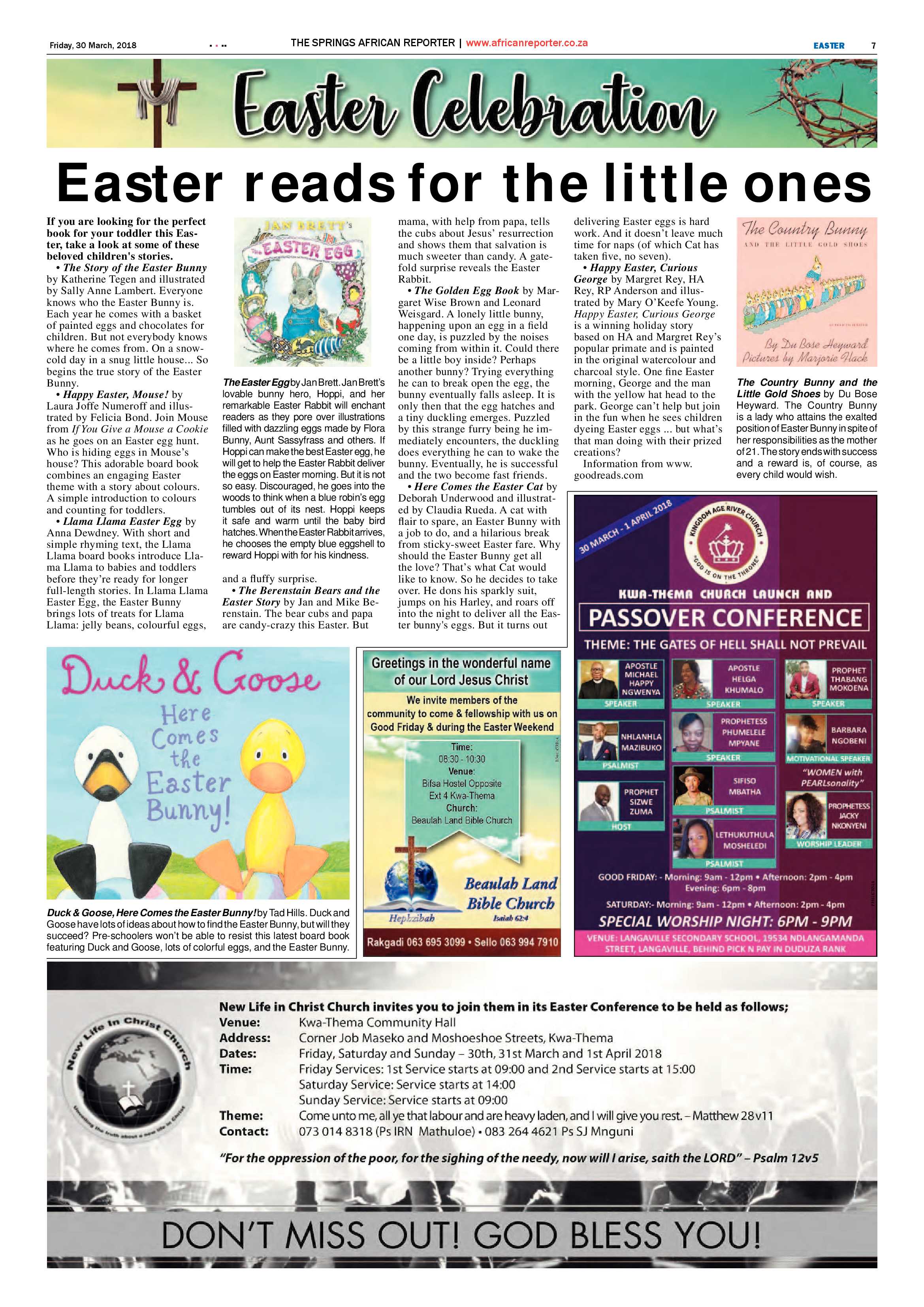 African Reporter 30 March 2018 page 7