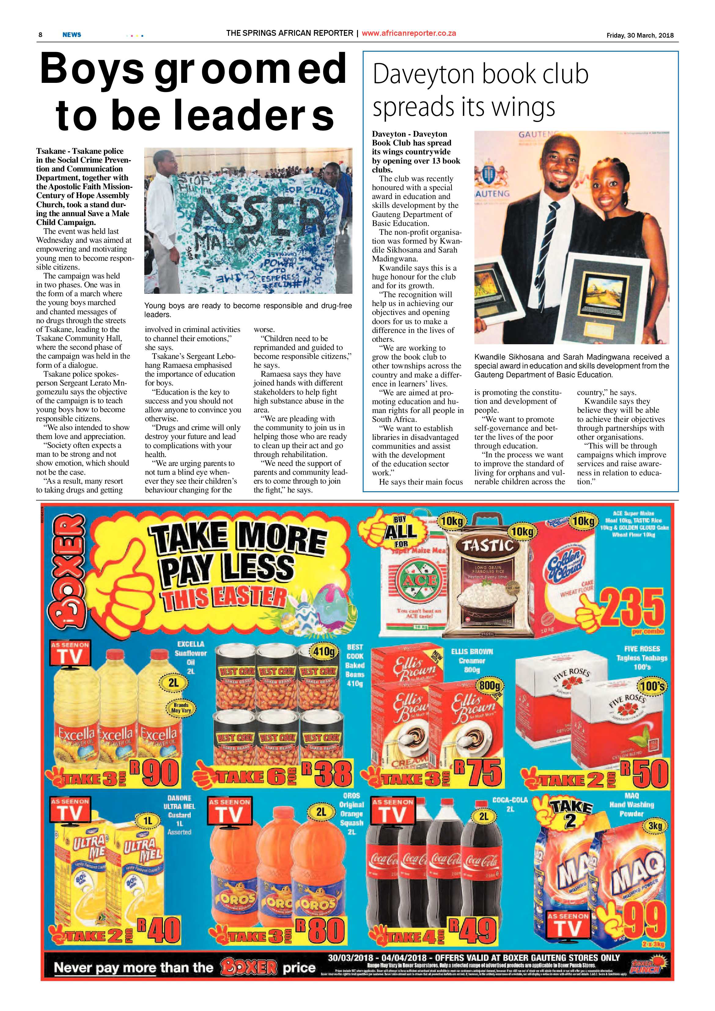 African Reporter 30 March 2018 page 8