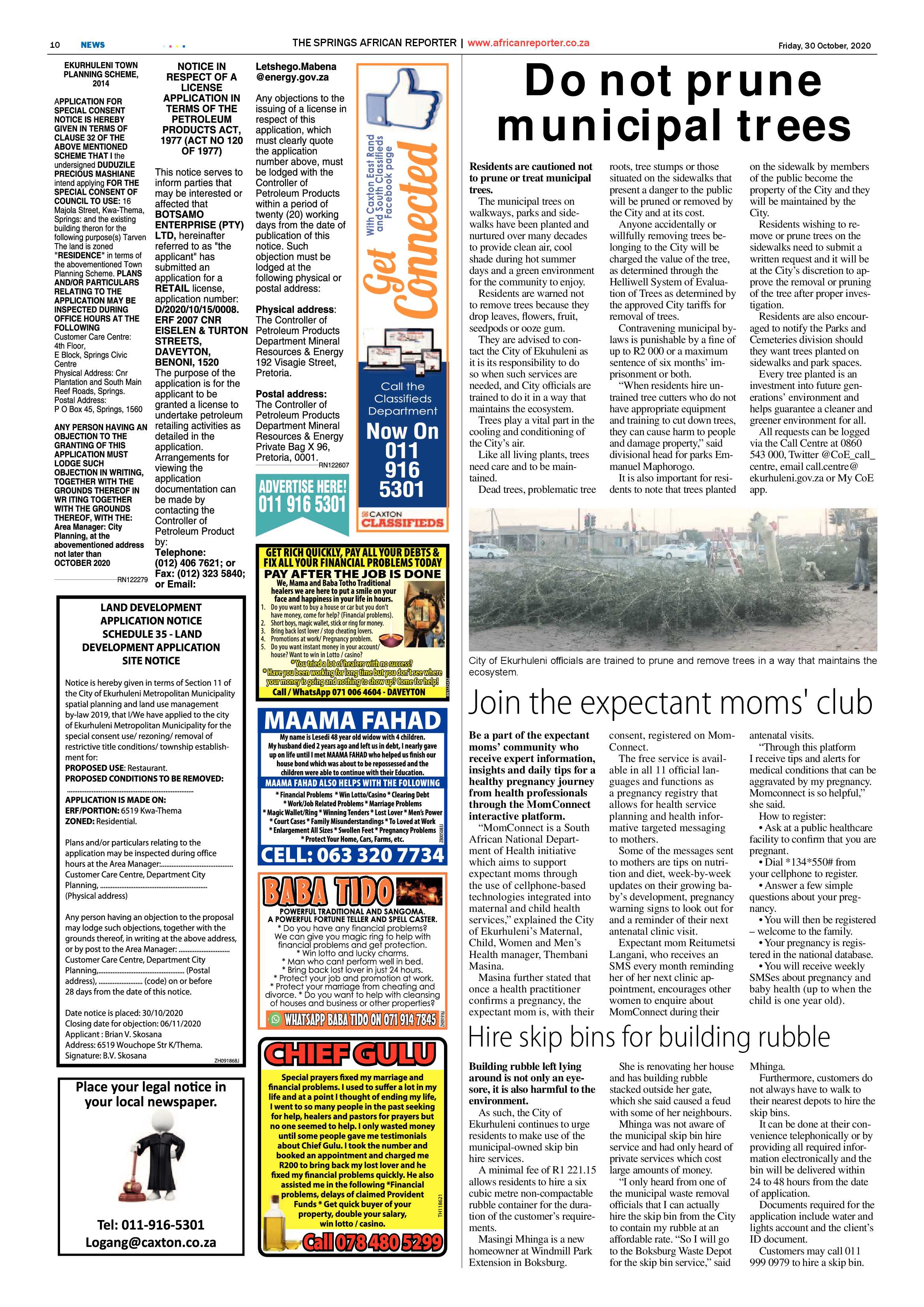 African Reporter 30 October 2020 page 10