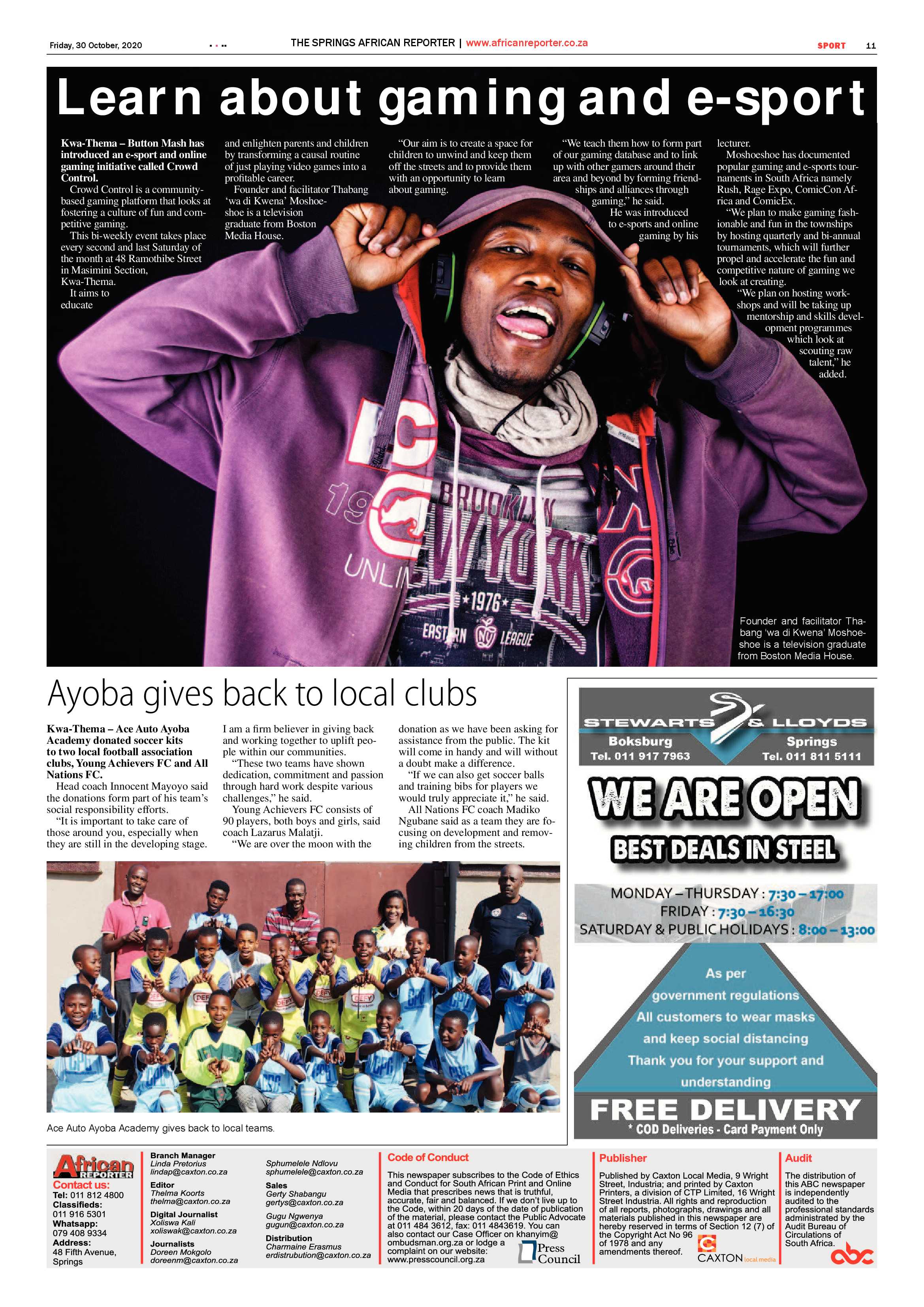 African Reporter 30 October 2020 page 11