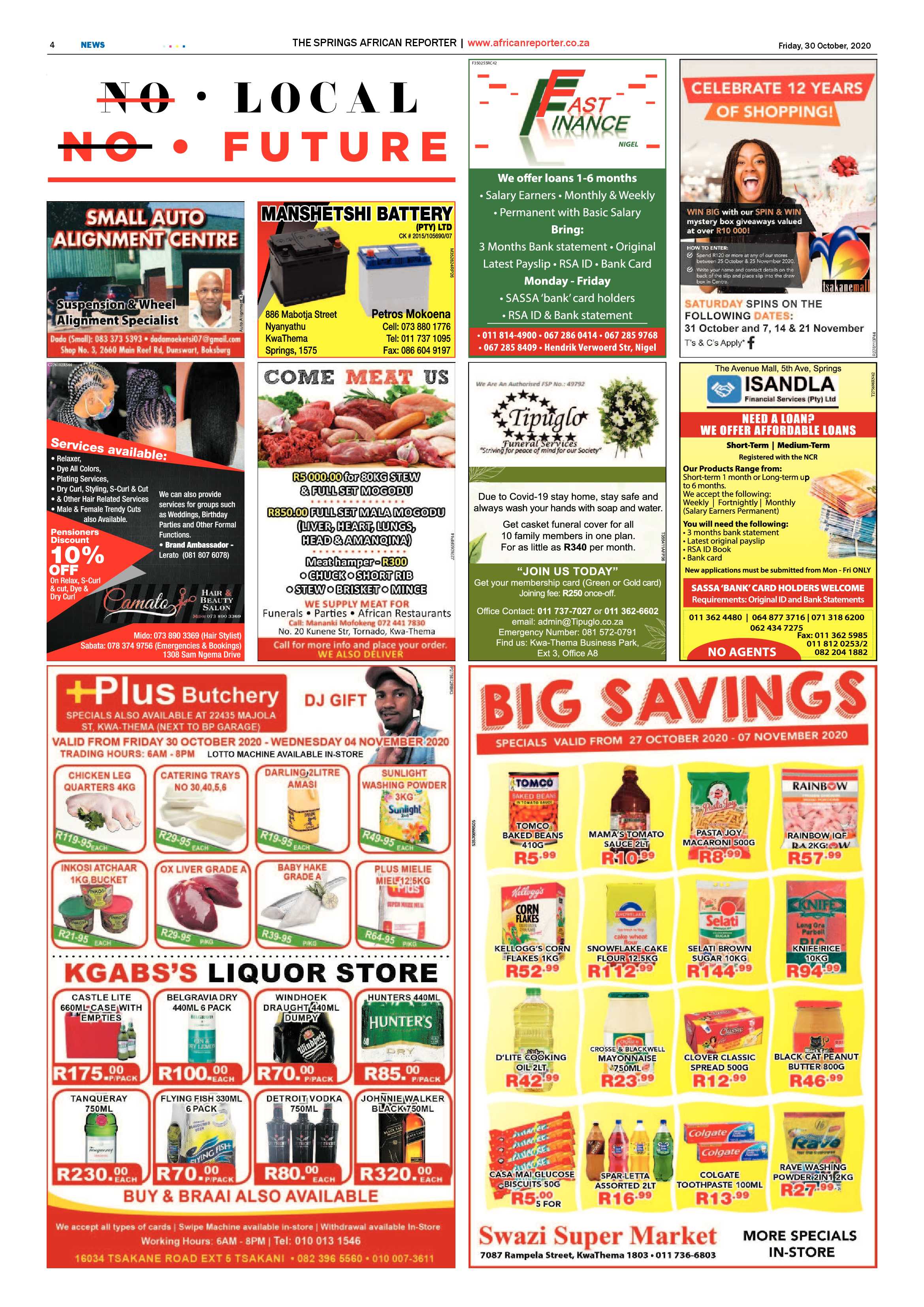 African Reporter 30 October 2020 page 4