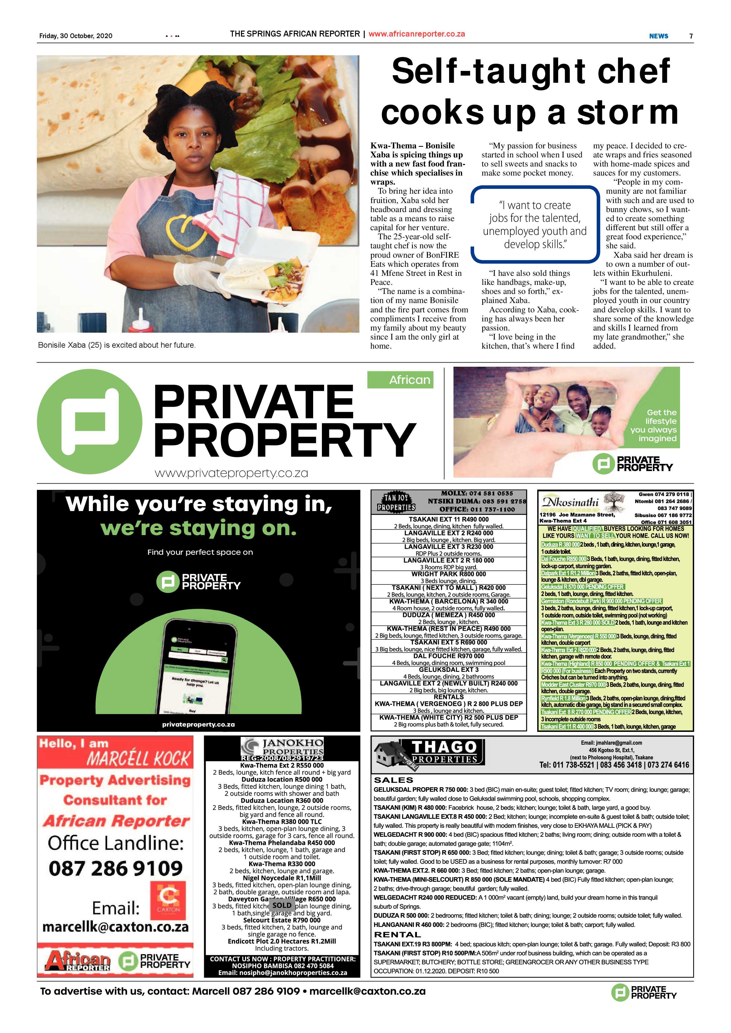 African Reporter 30 October 2020 page 7