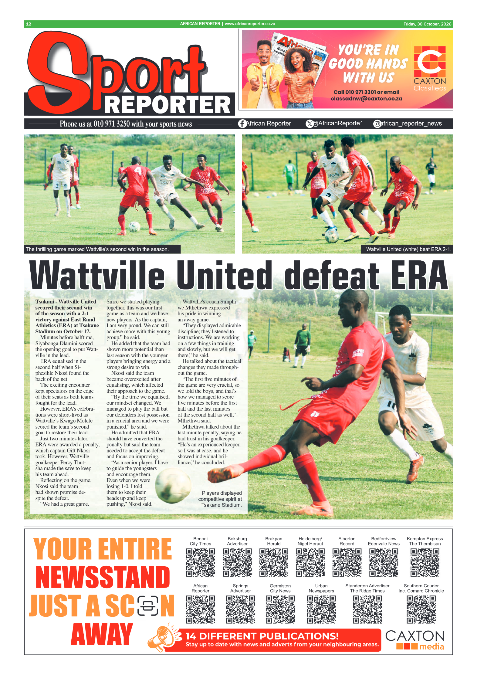 African Reporter 30 October 2026 page 12