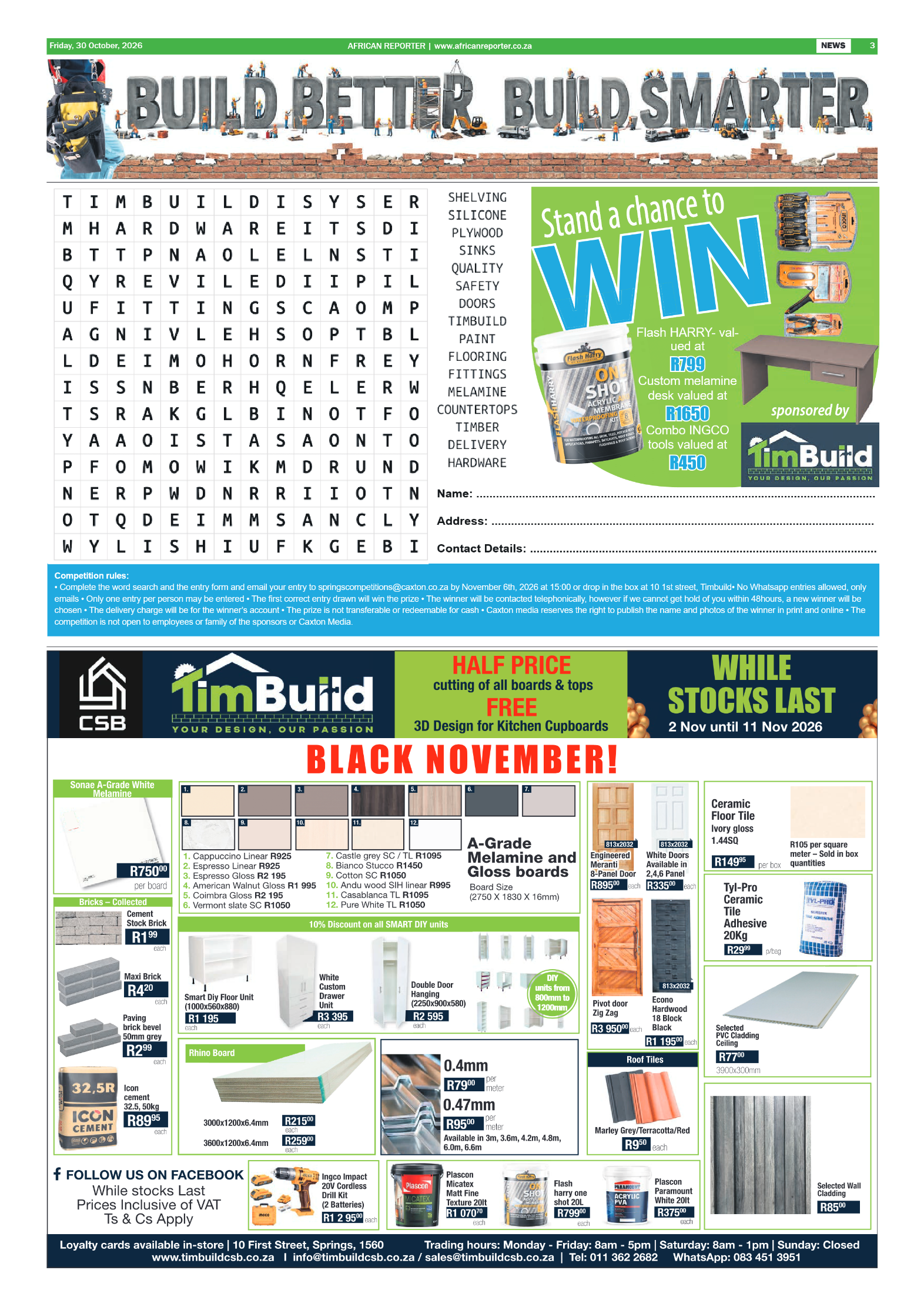 African Reporter 30 October 2026 page 3