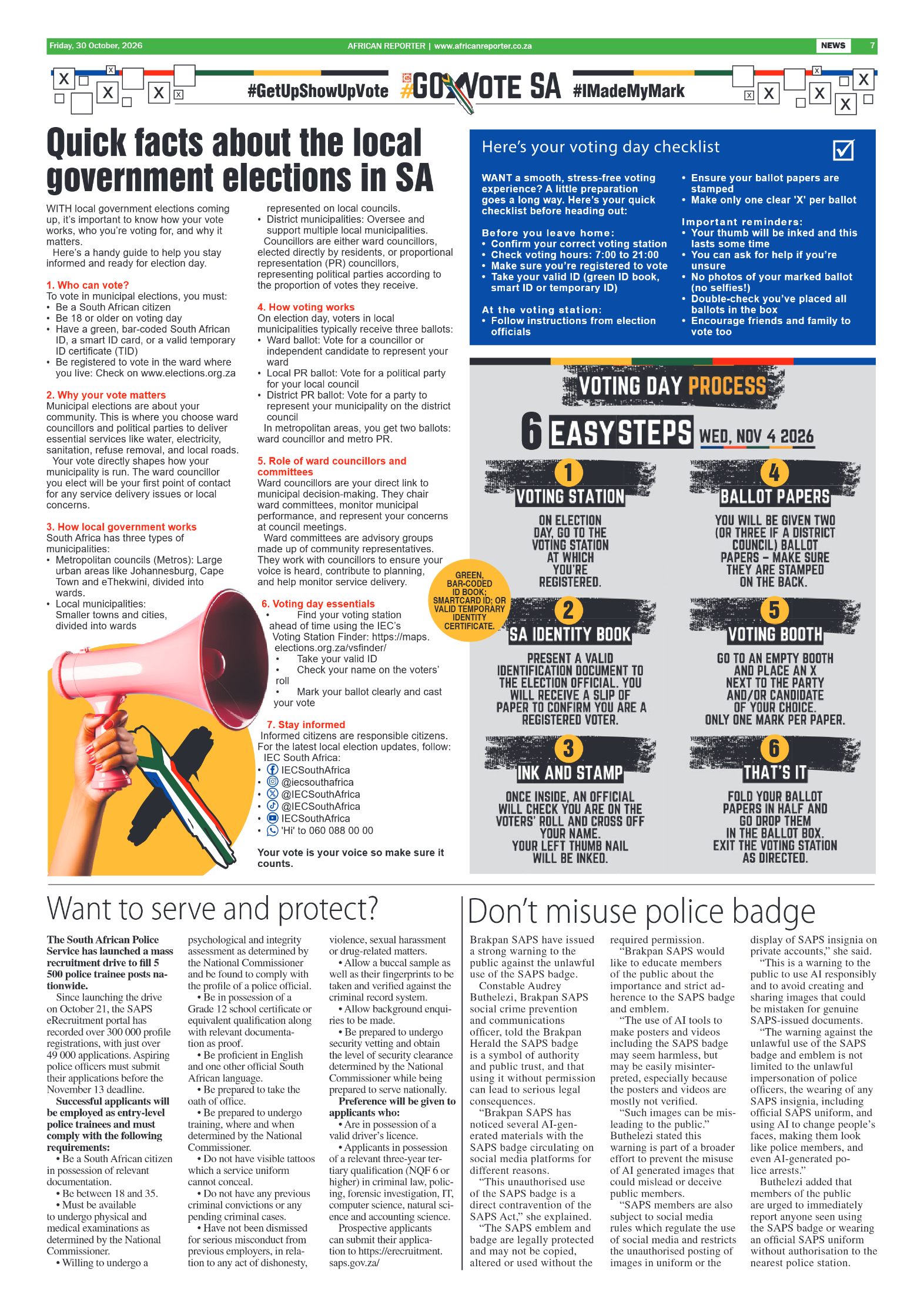 African Reporter 30 October 2026 page 7