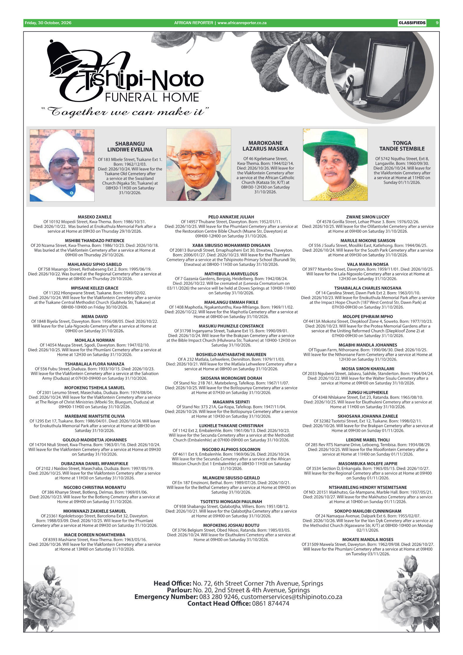 African Reporter 30 October 2026 page 9
