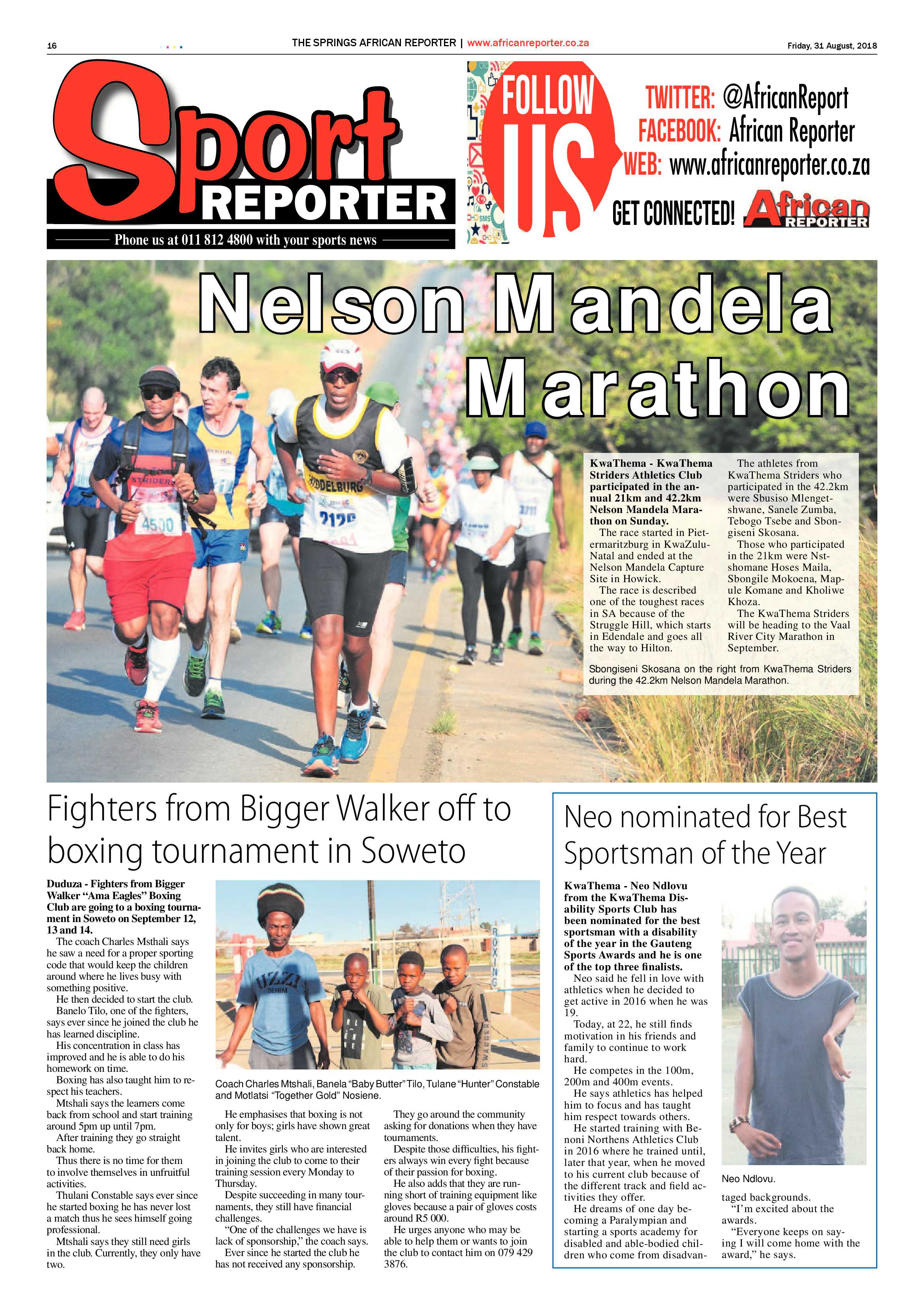 African Reporter 31 August 2018 page 16
