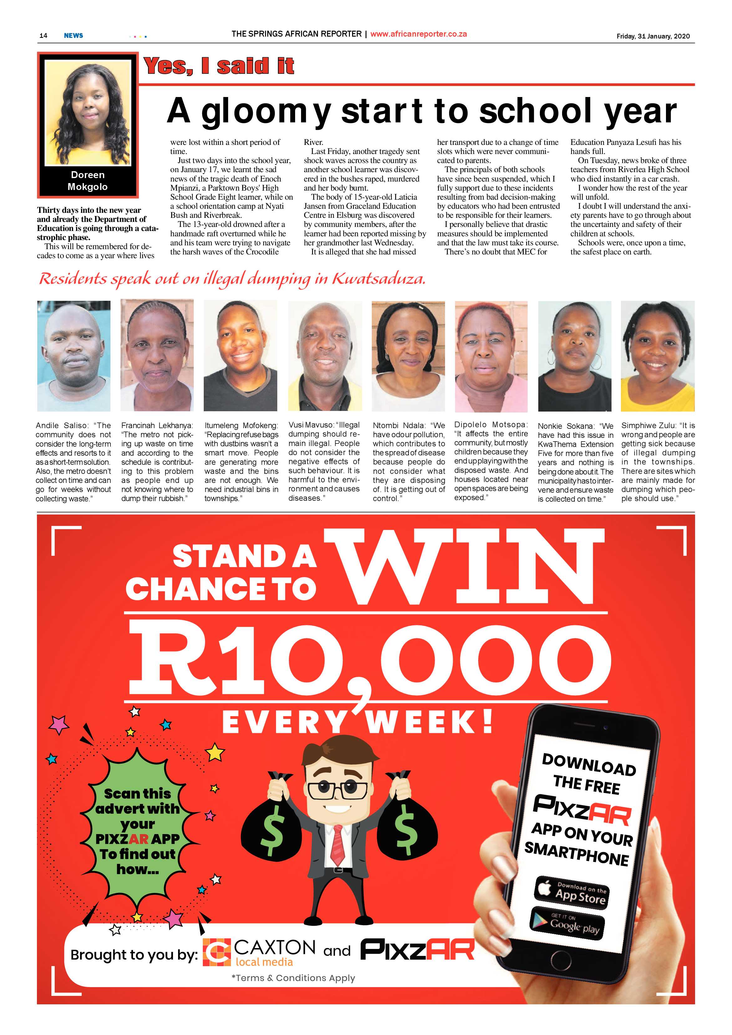 African Reporter 31 January 2020 page 14