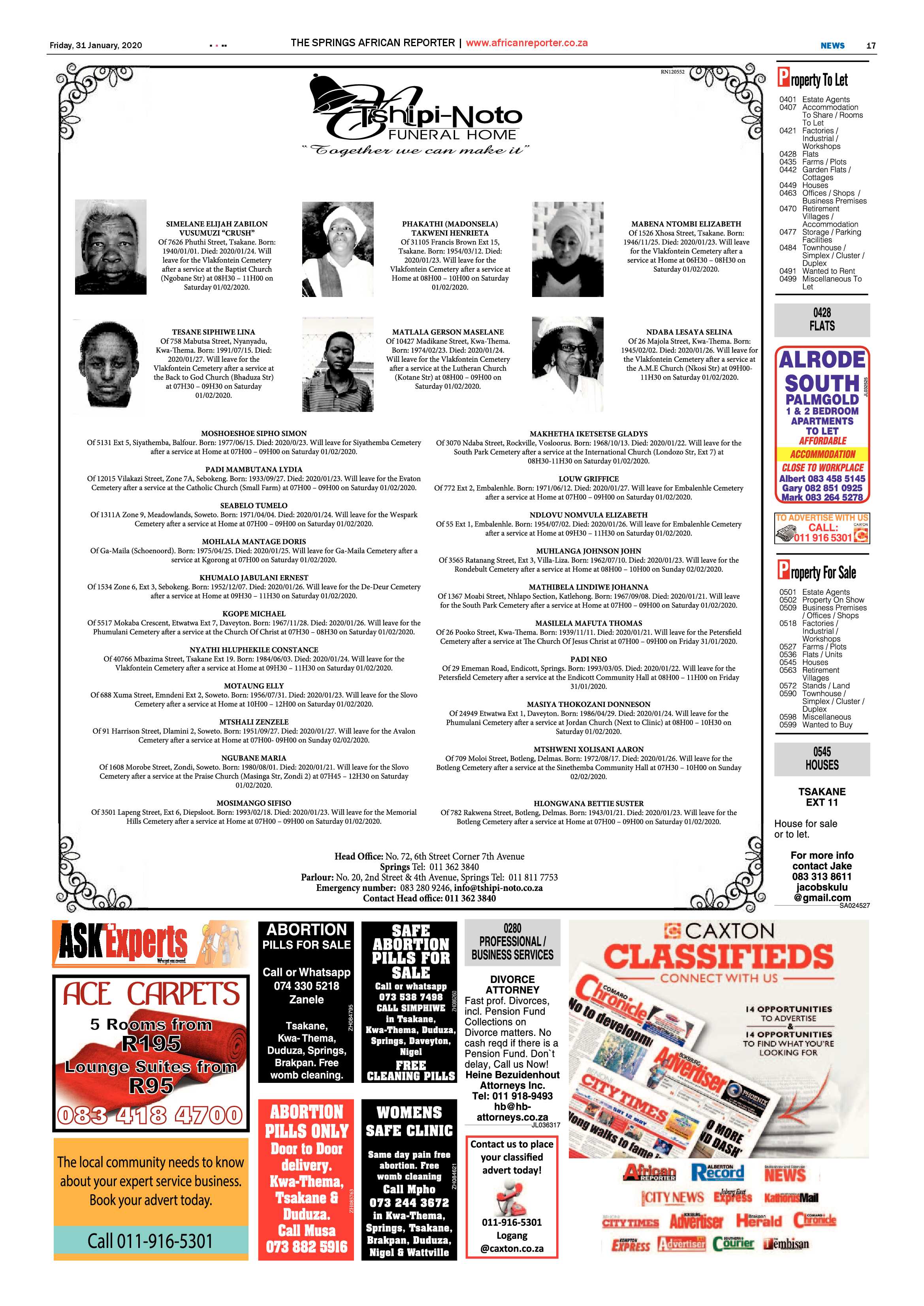 African Reporter 31 January 2020 page 17