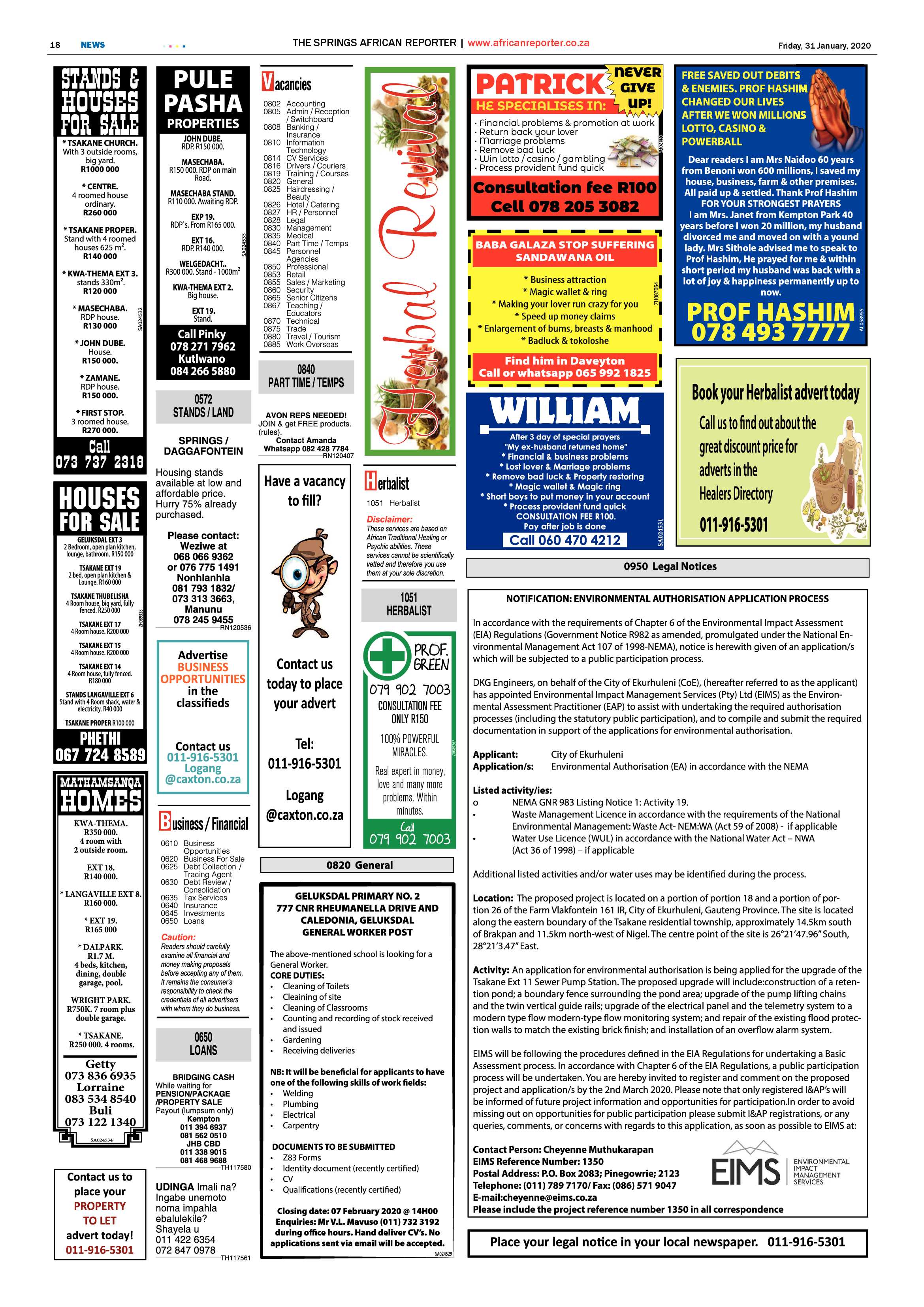 African Reporter 31 January 2020 page 18