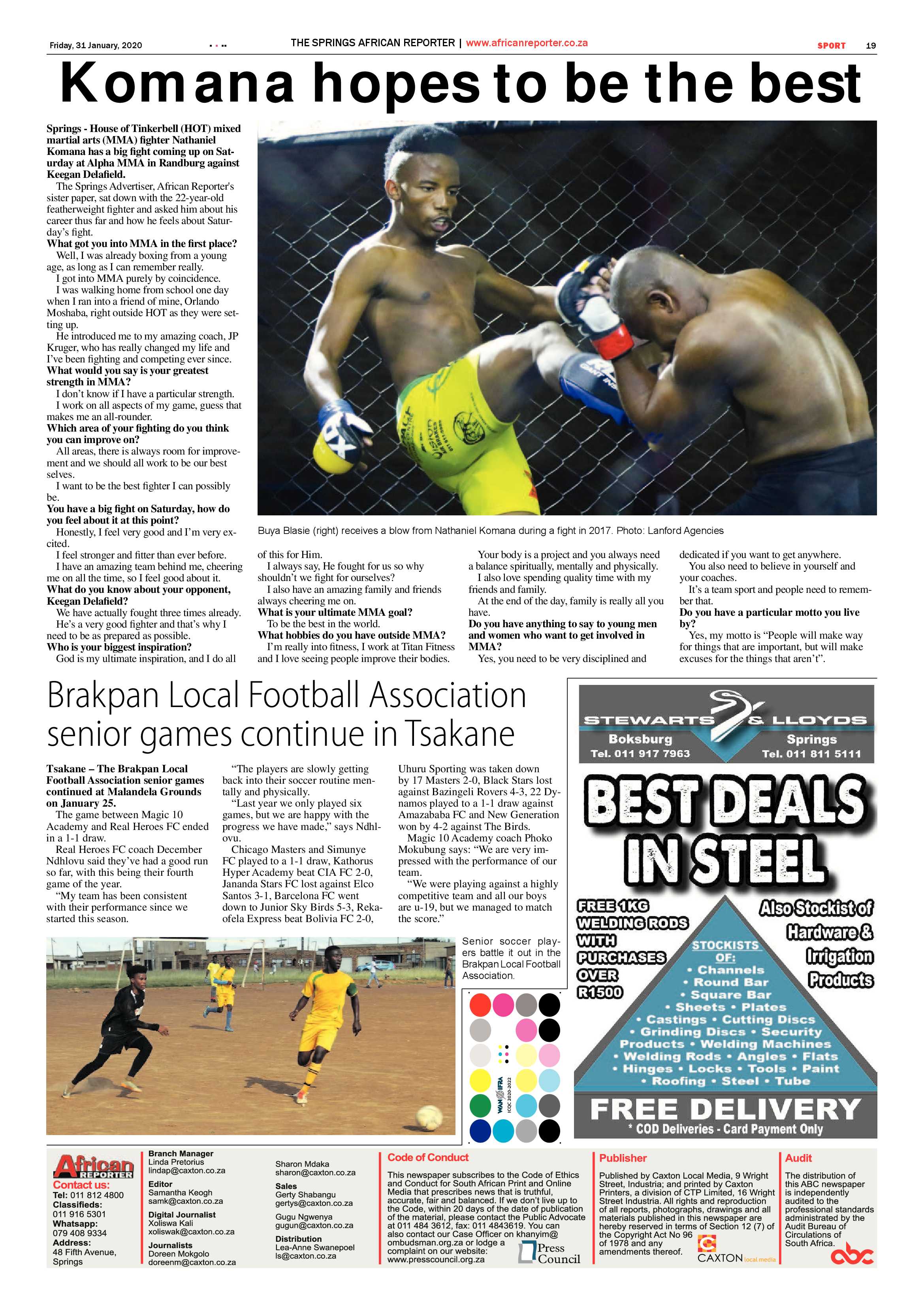 African Reporter 31 January 2020 page 19