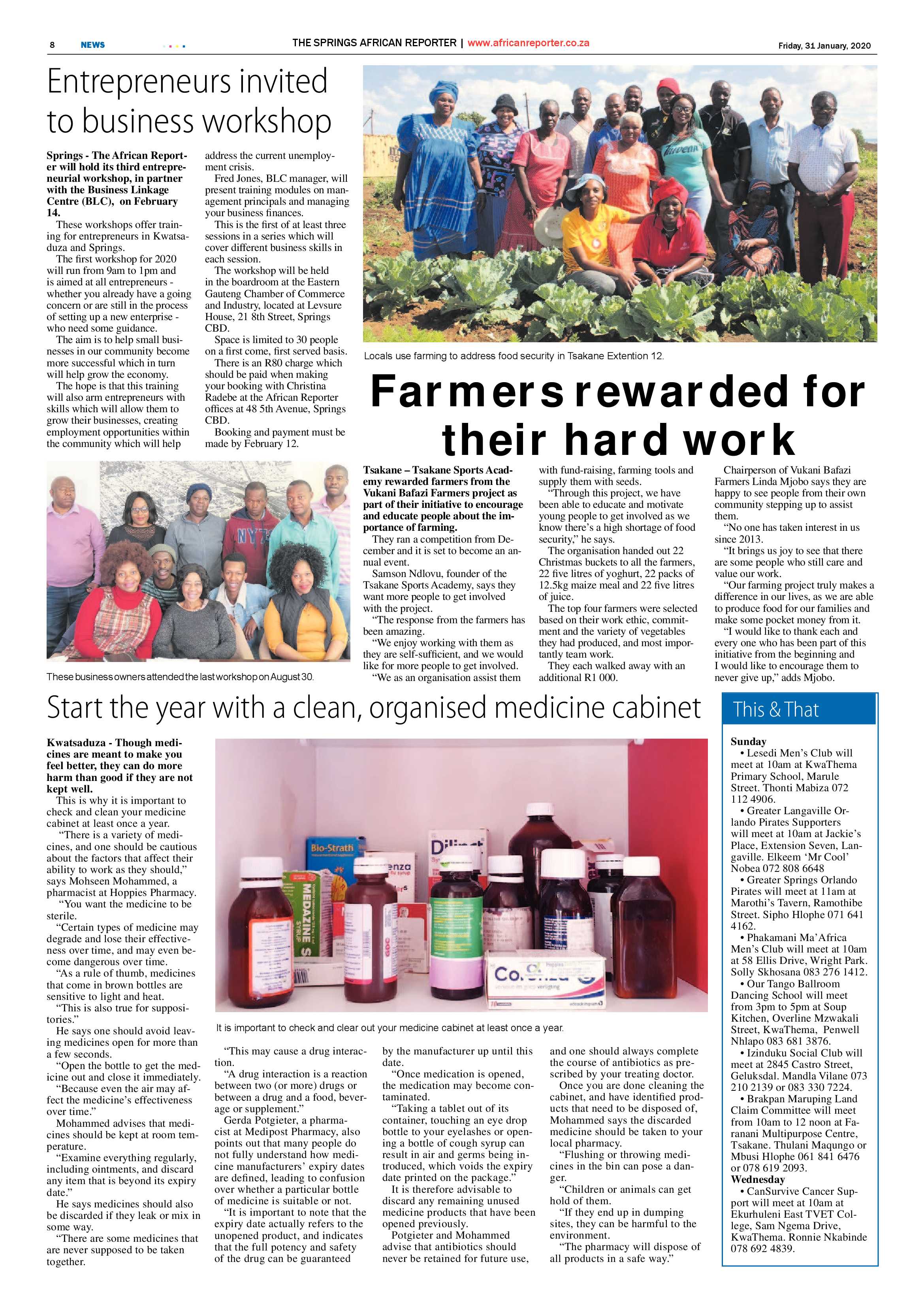 African Reporter 31 January 2020 page 8