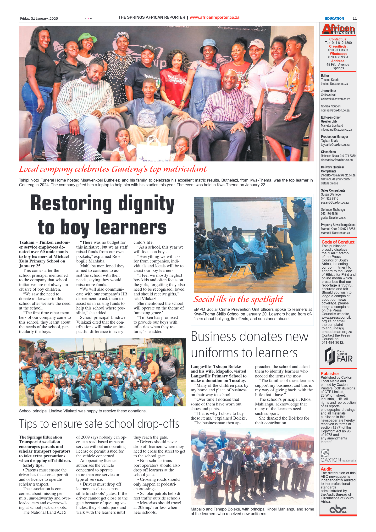African Reporter 31 January 2025 page 11