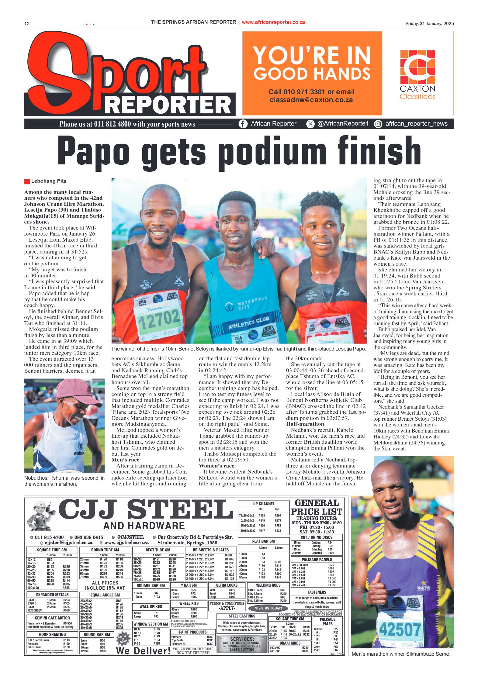 African Reporter 31 January 2025 page 12