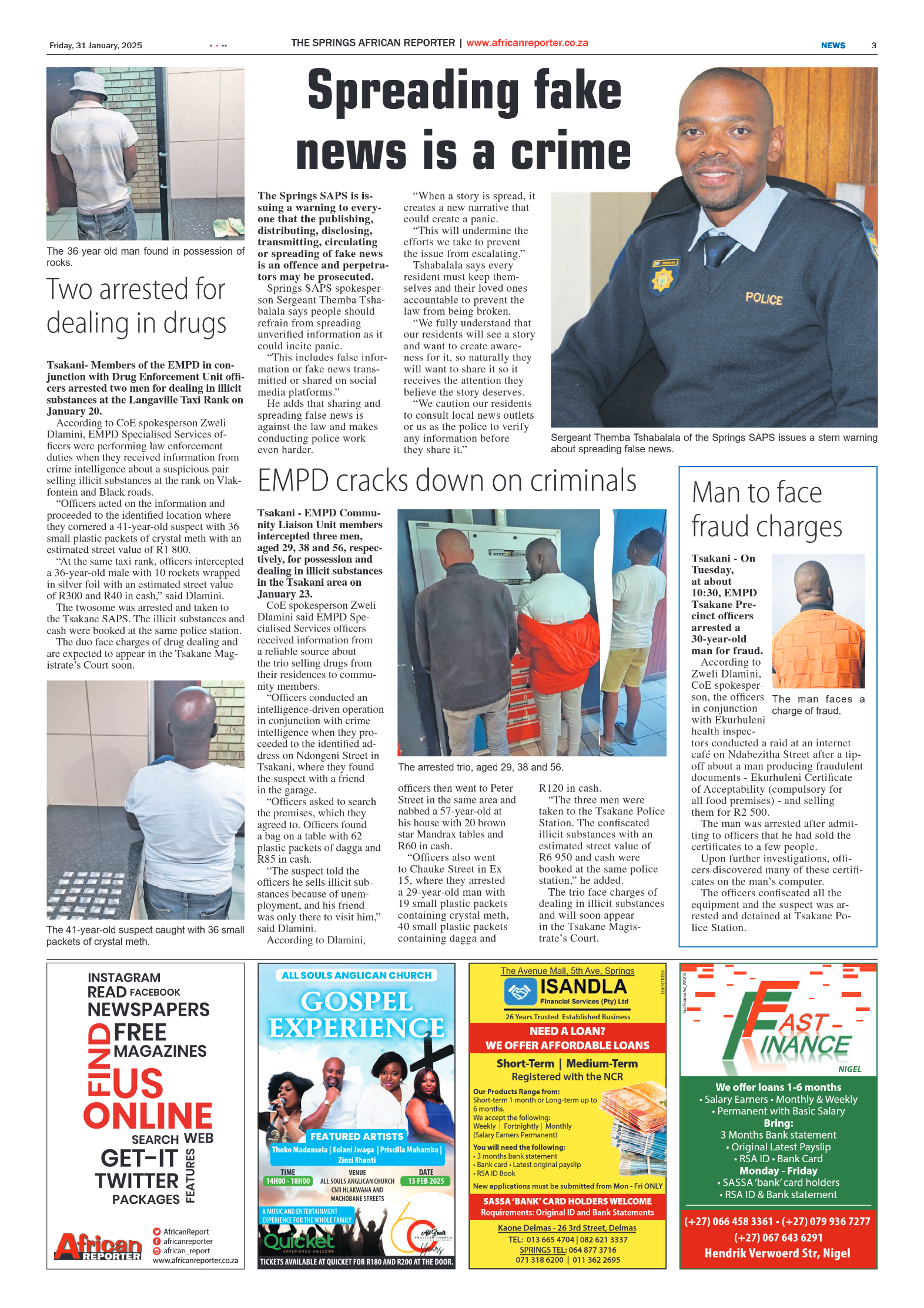 African Reporter 31 January 2025 page 3
