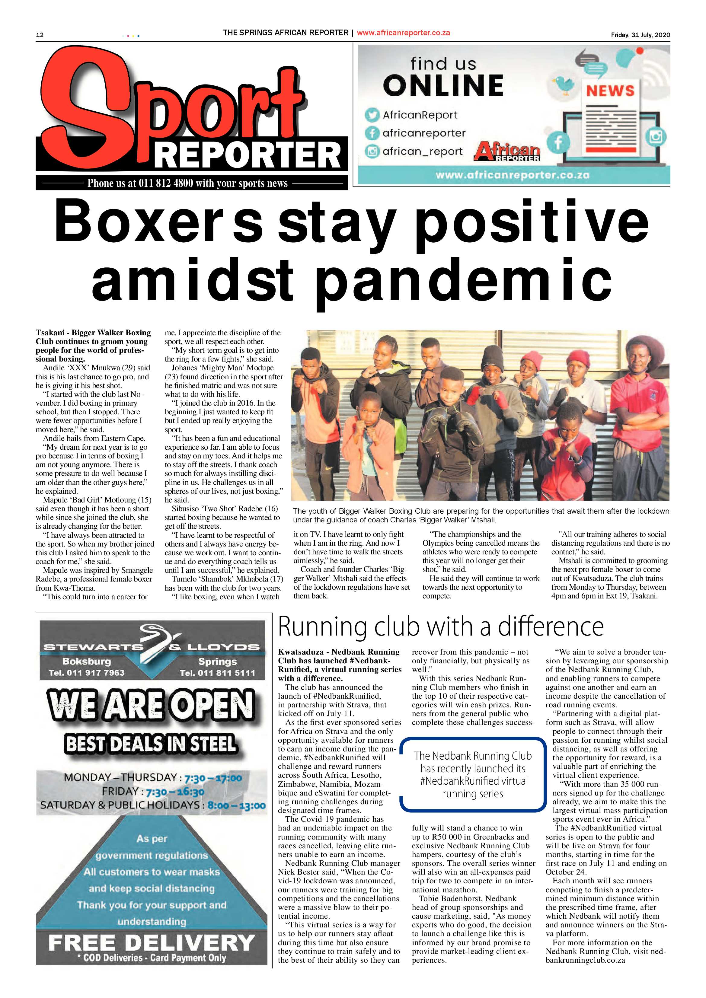 African Reporter 31 July 2020 page 12