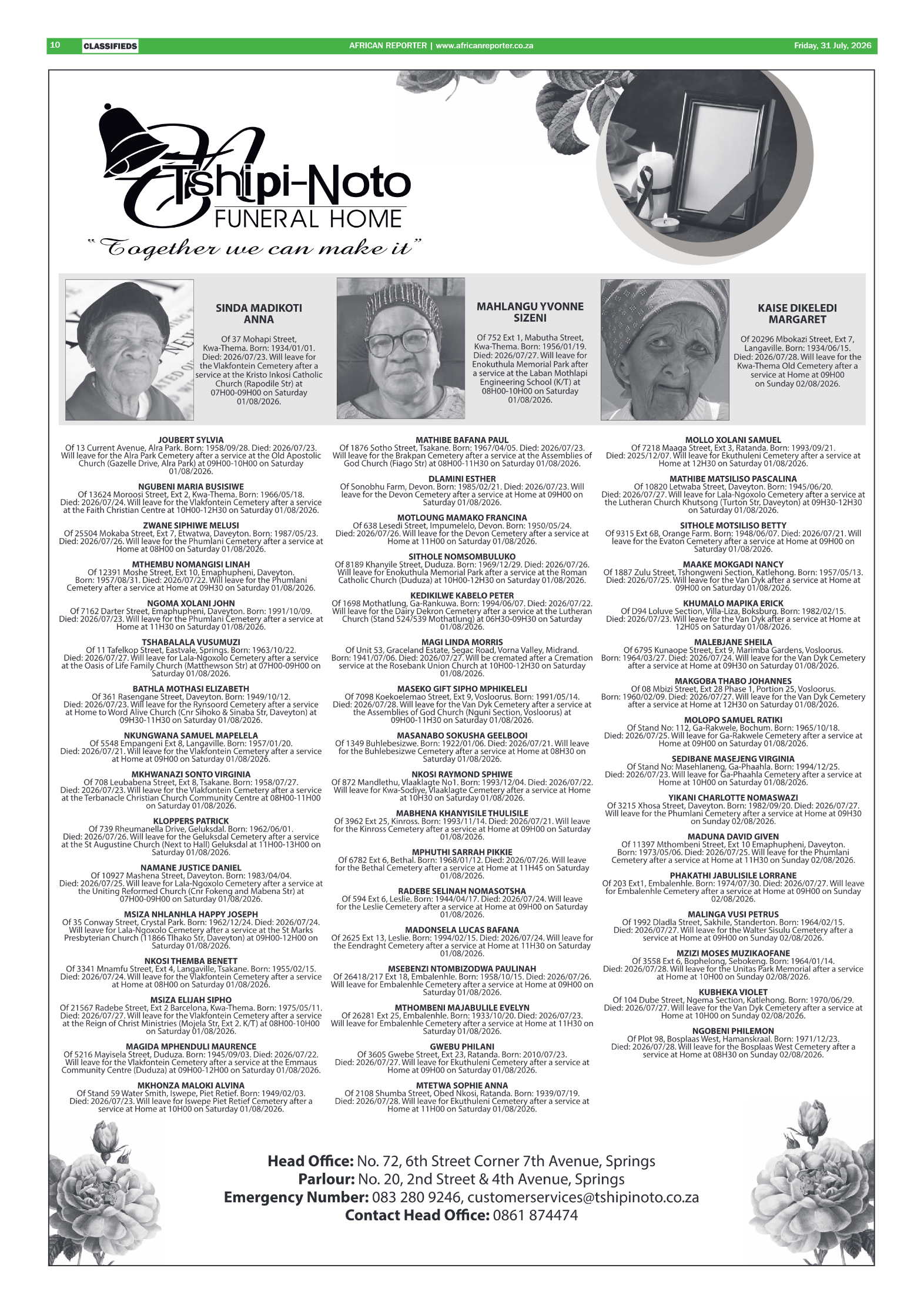 African Reporter 31 July 2026 page 10