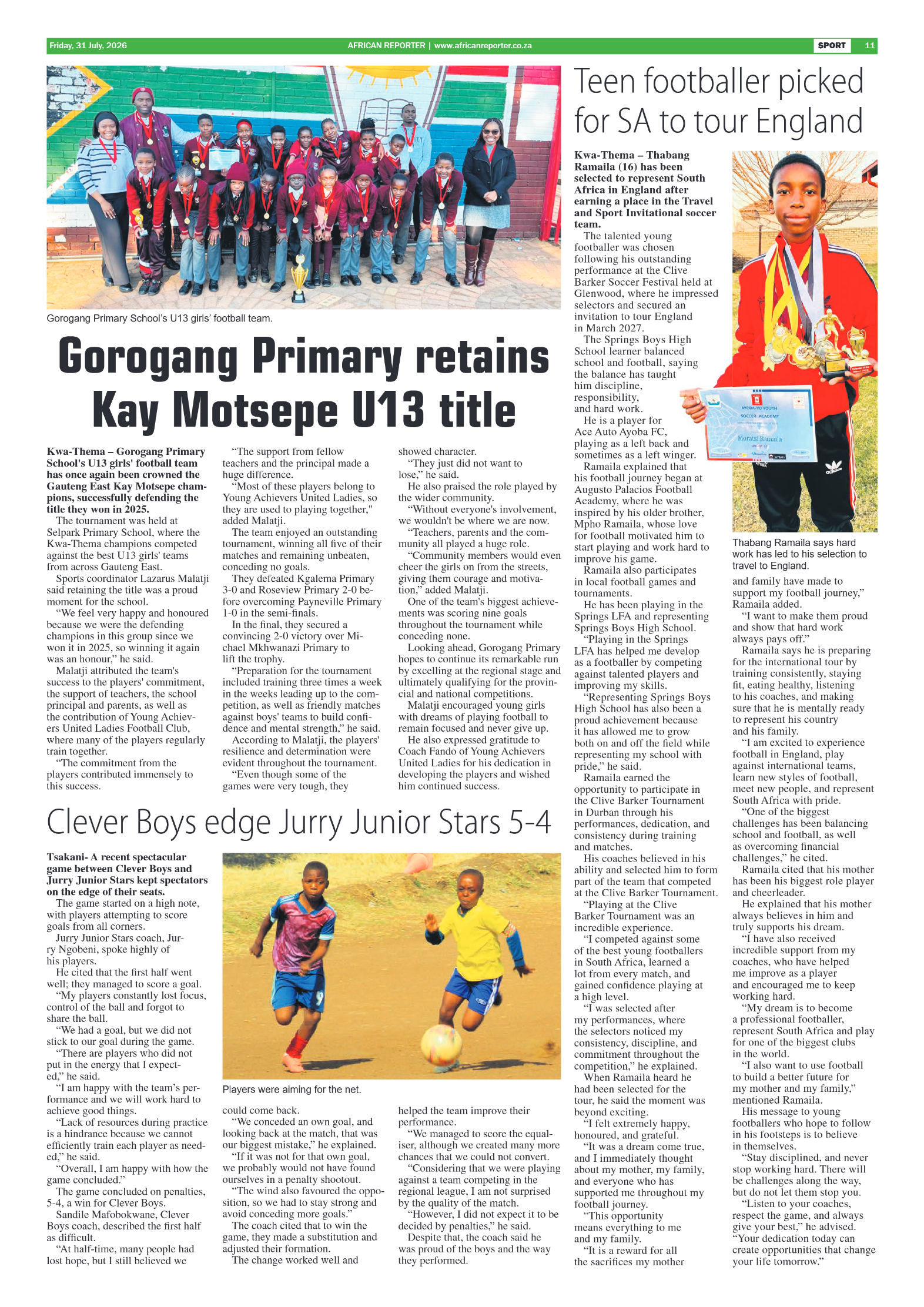 African Reporter 31 July 2026 page 11
