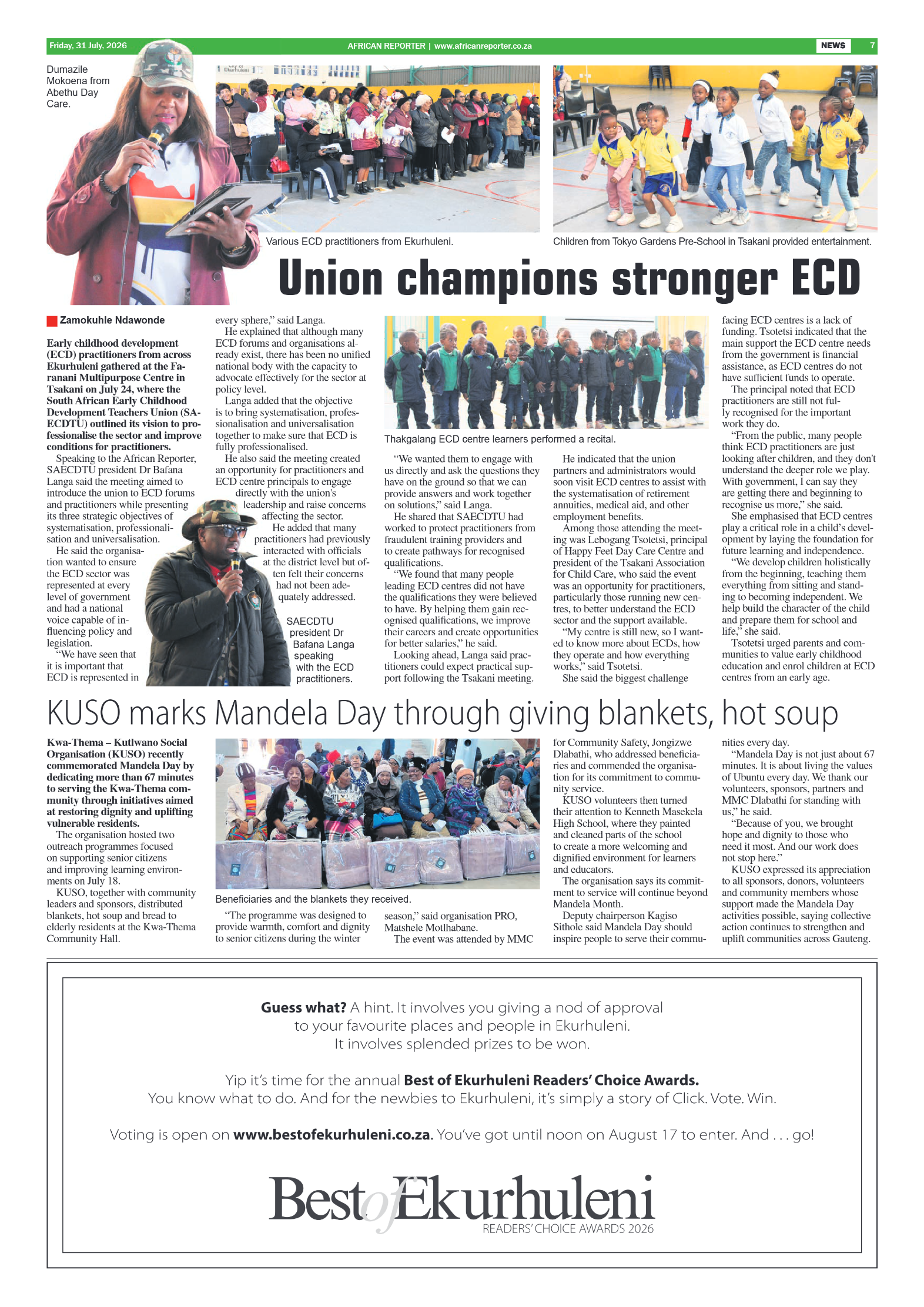 African Reporter 31 July 2026 page 7