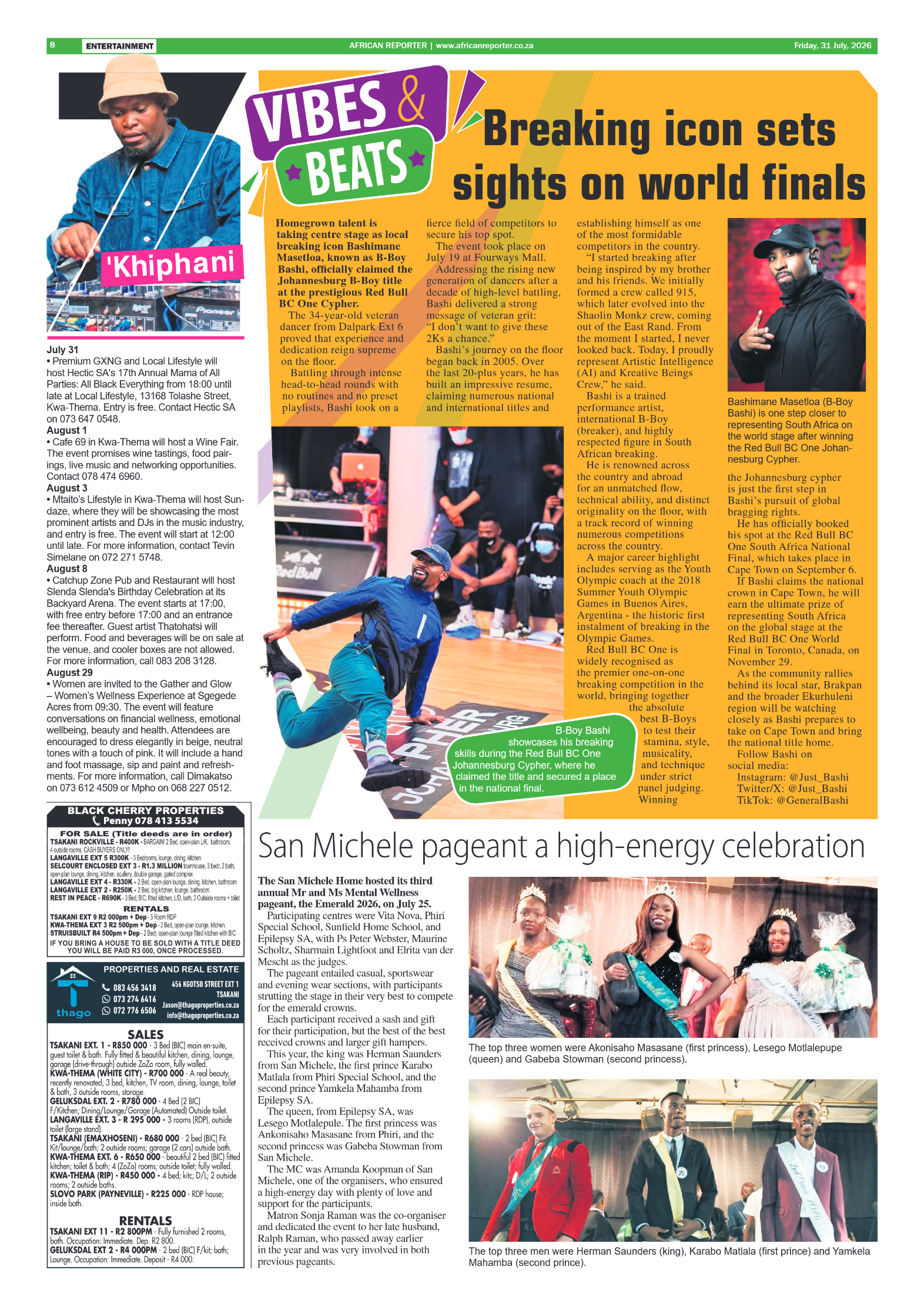 African Reporter 31 July 2026 page 8