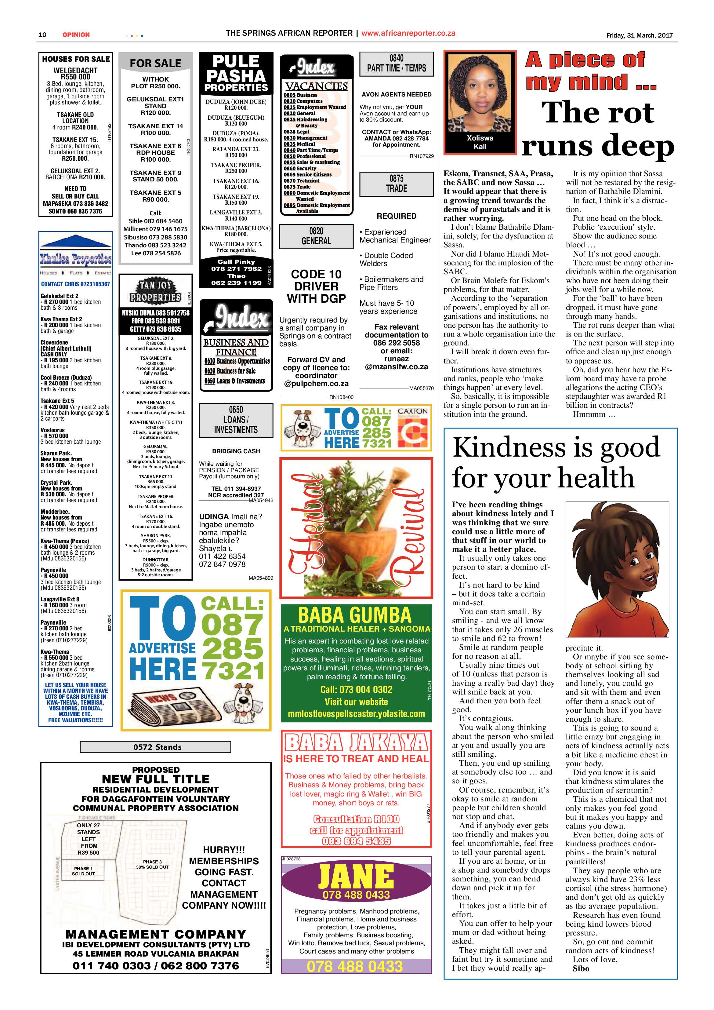 African Reporter 31 March 2017 page 10