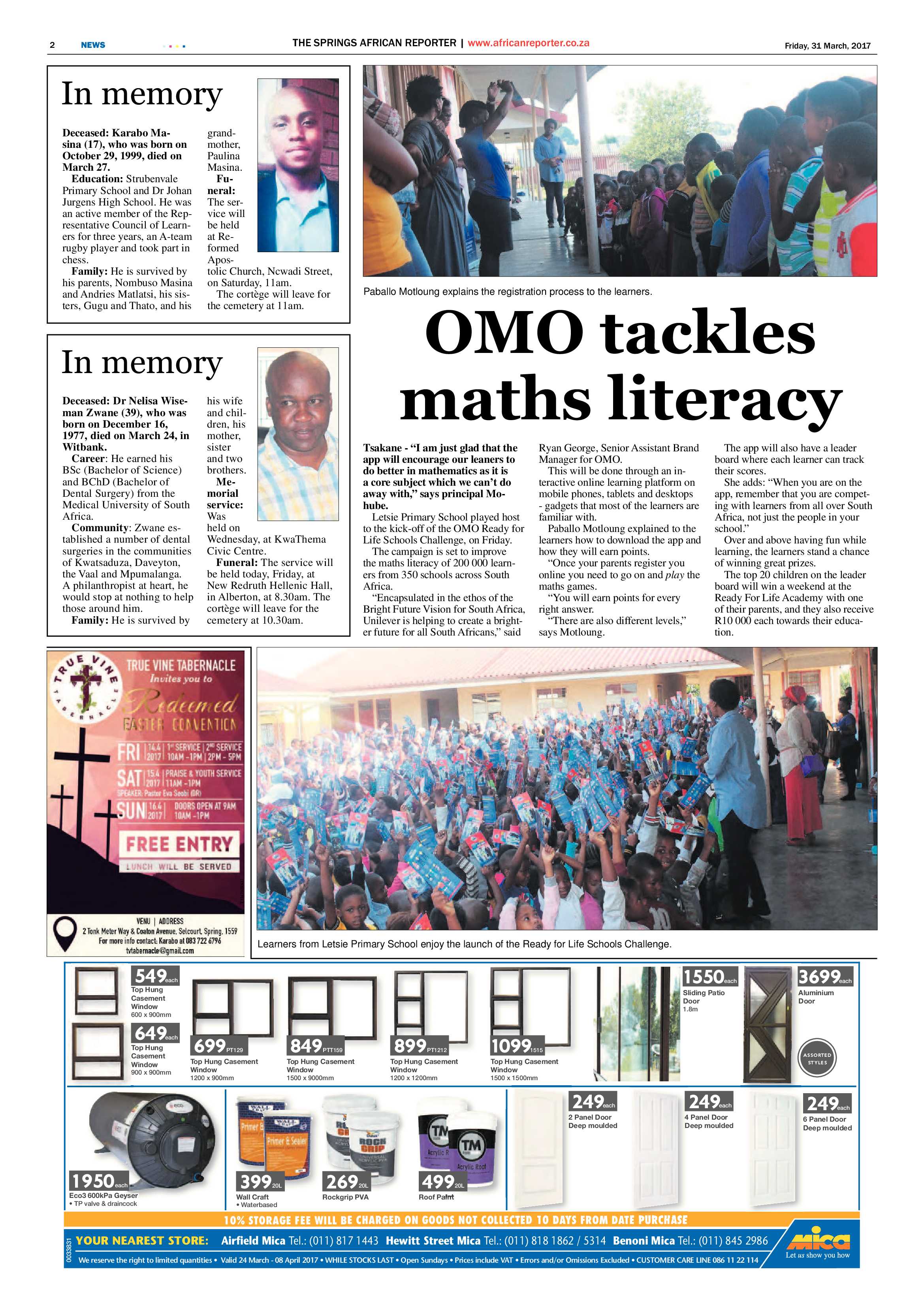 African Reporter 31 March 2017 page 2