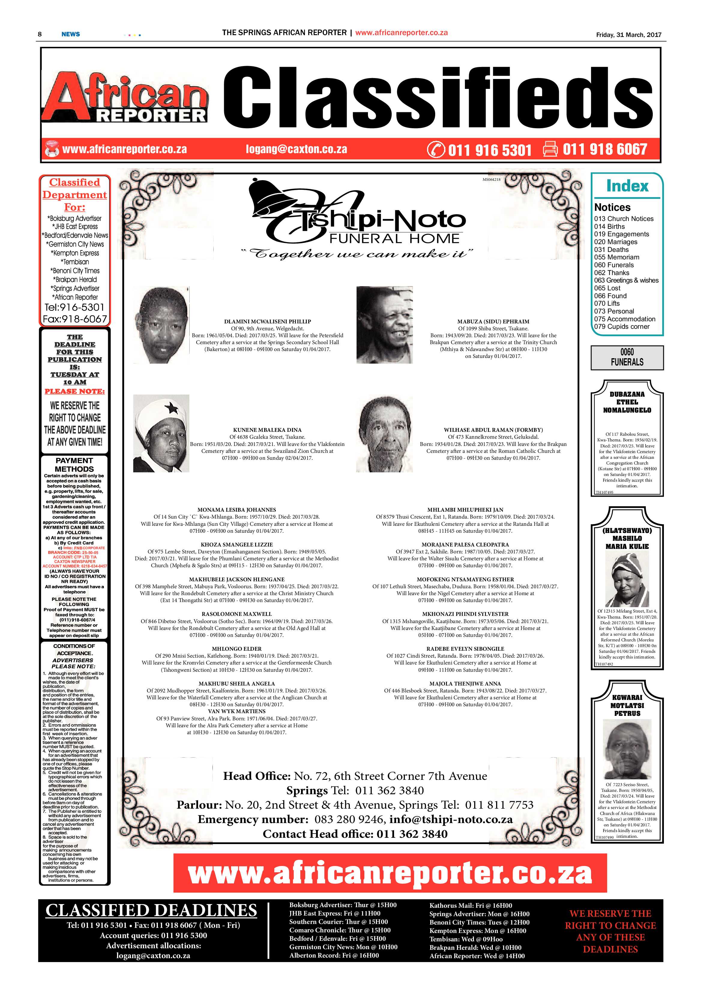African Reporter 31 March 2017 page 8