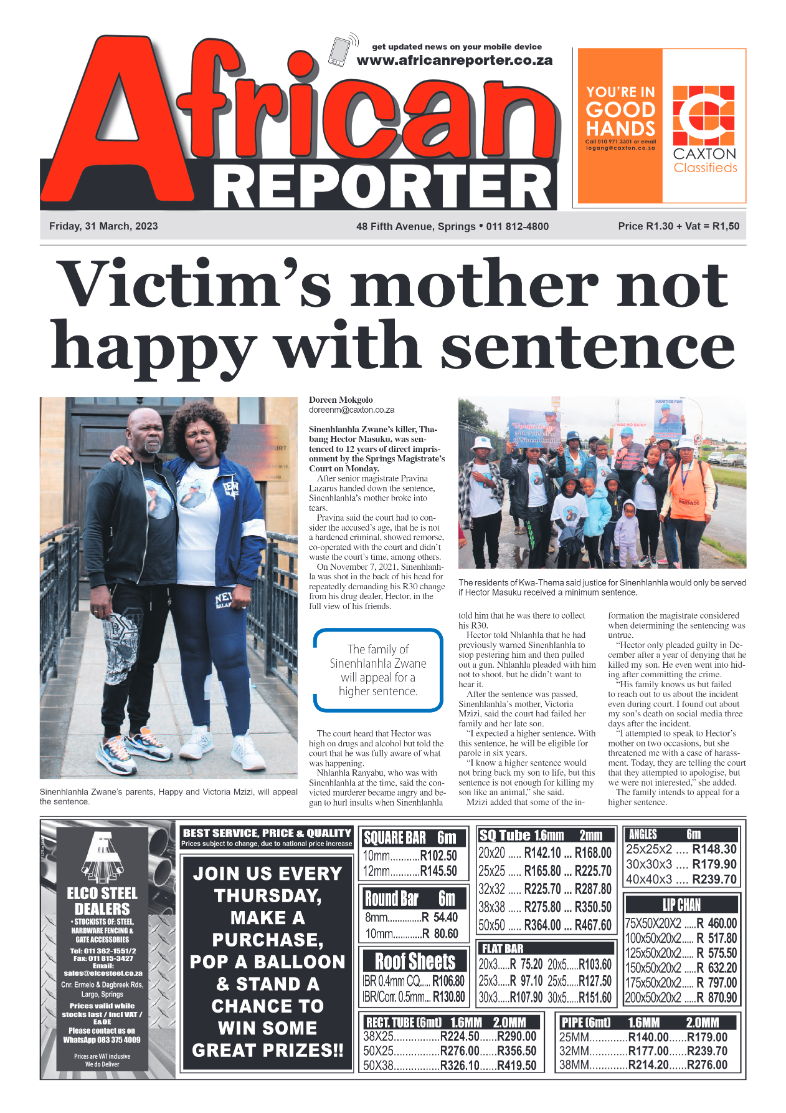 African Reporter 31 March 2023 page 1