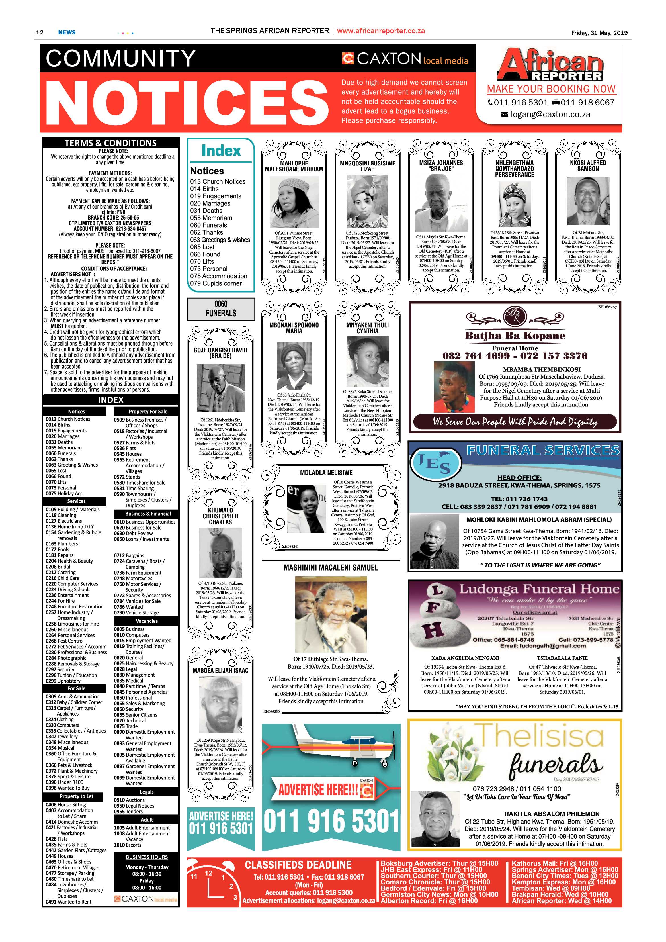 African Reporter 31 May 2019 page 12