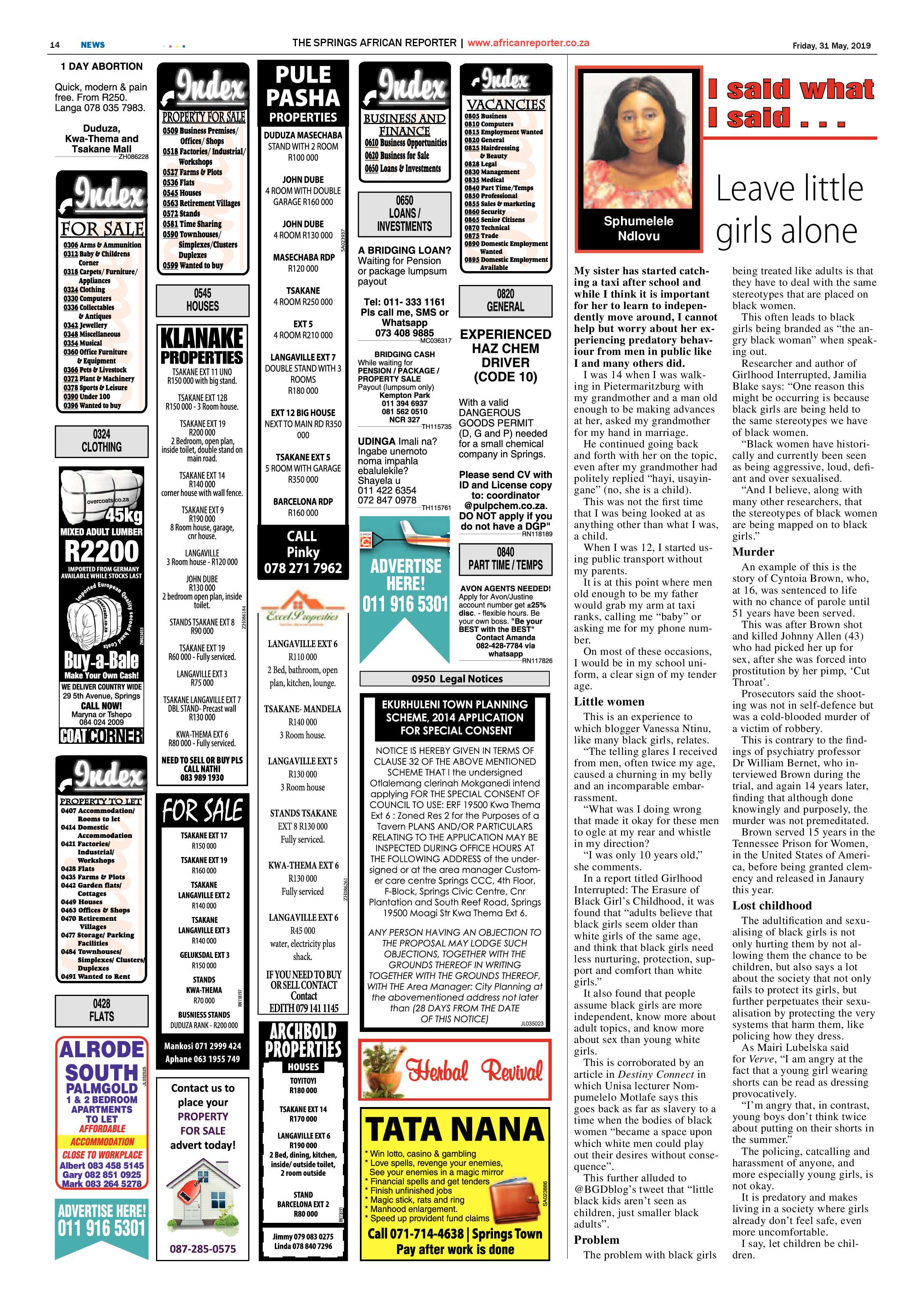 African Reporter 31 May 2019 page 14