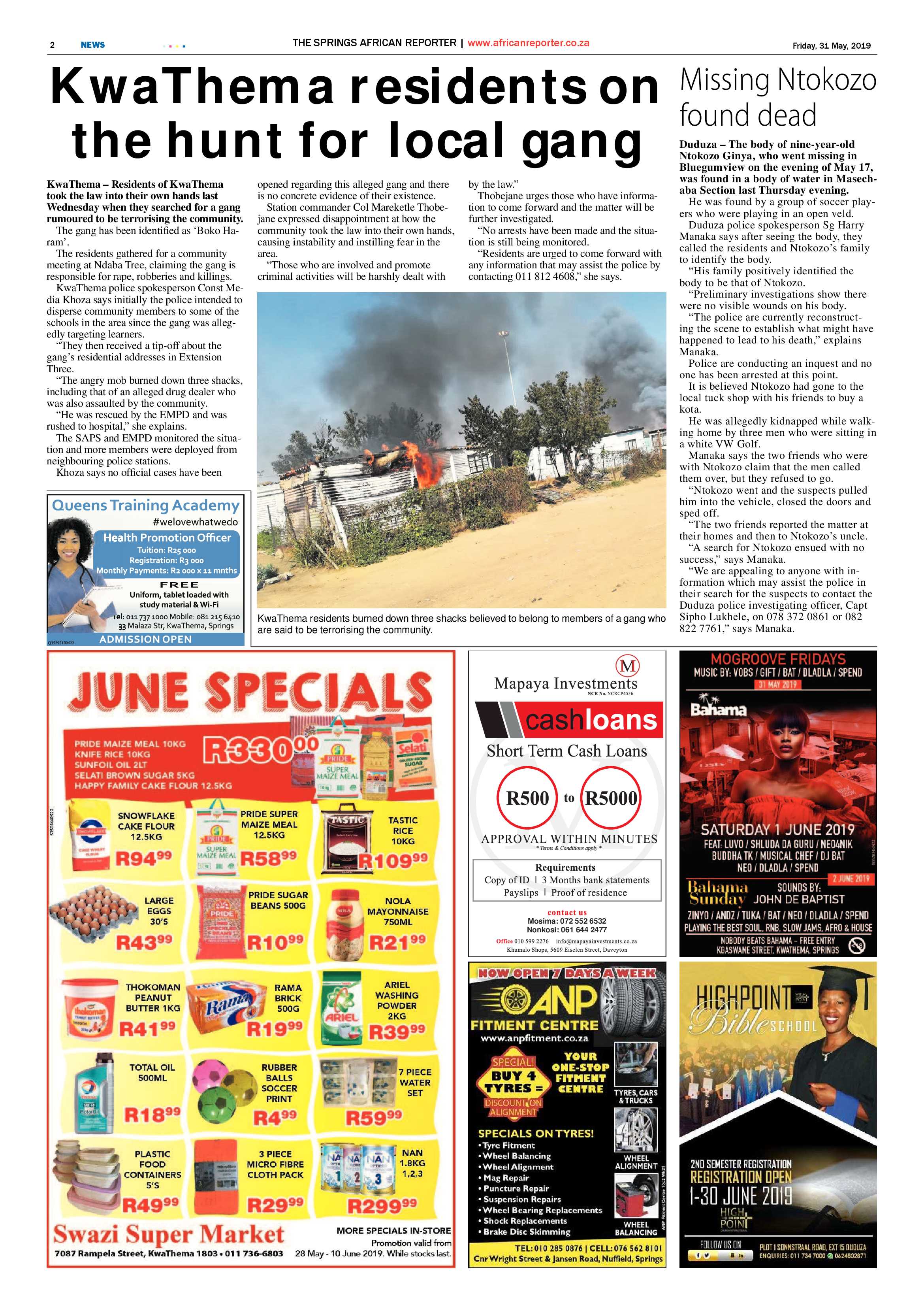 African Reporter 31 May 2019 page 2