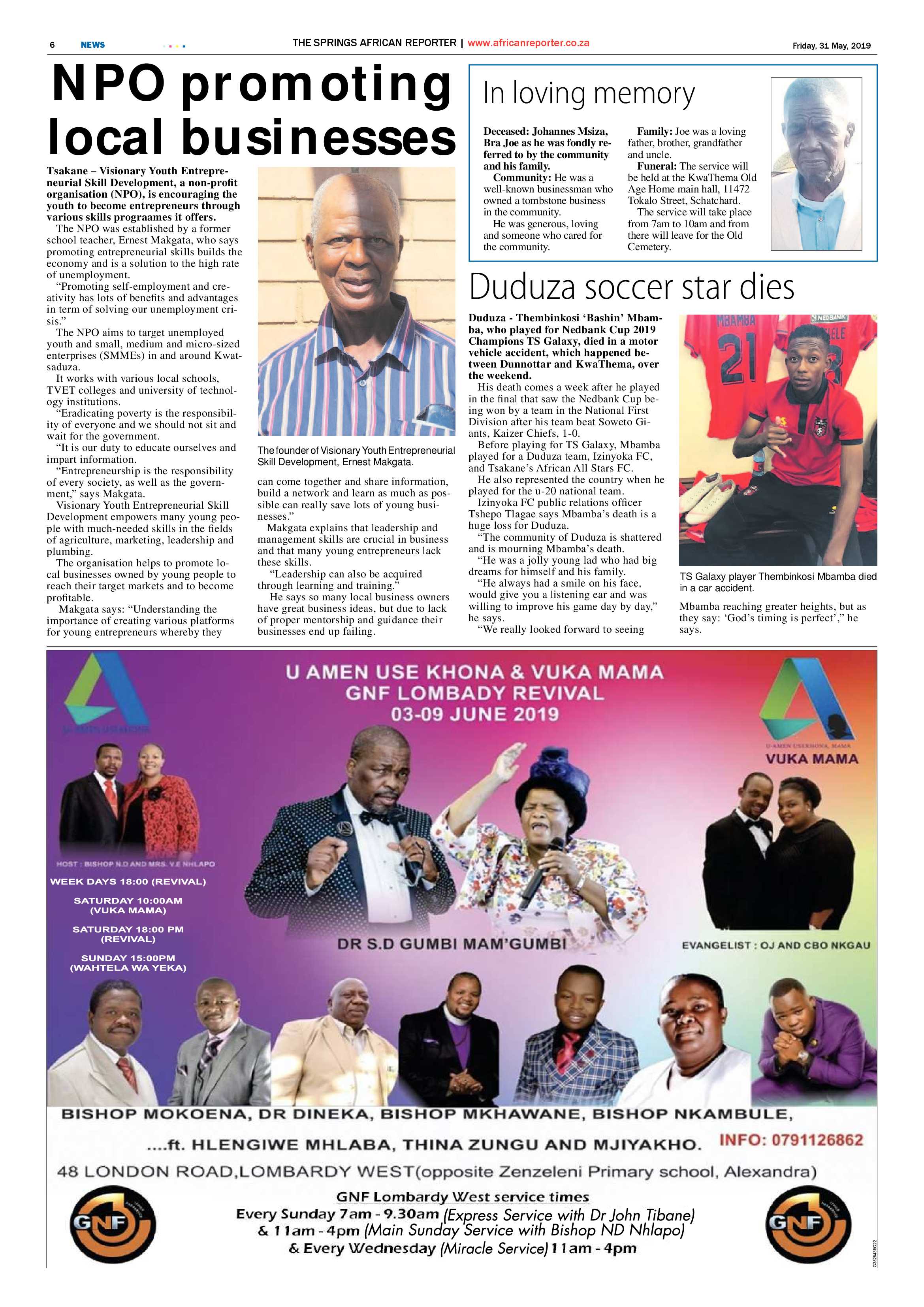 African Reporter 31 May 2019 page 6