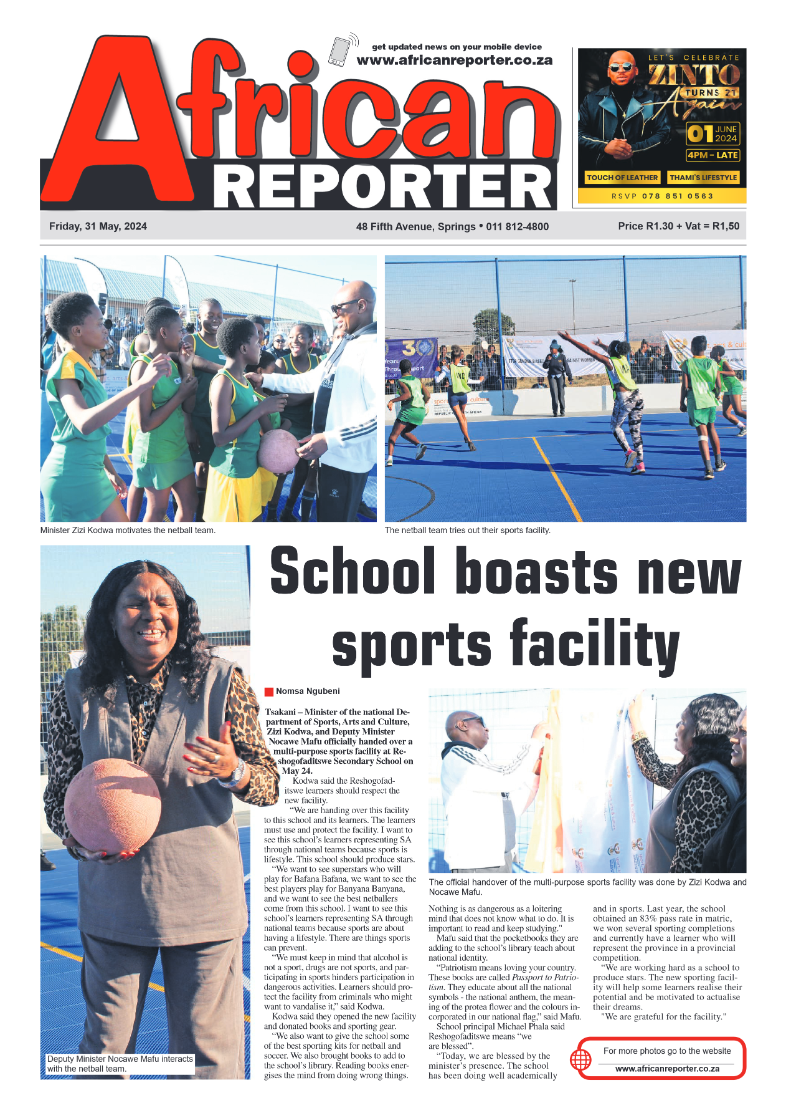 African Reporter 31 May 2024 page 1