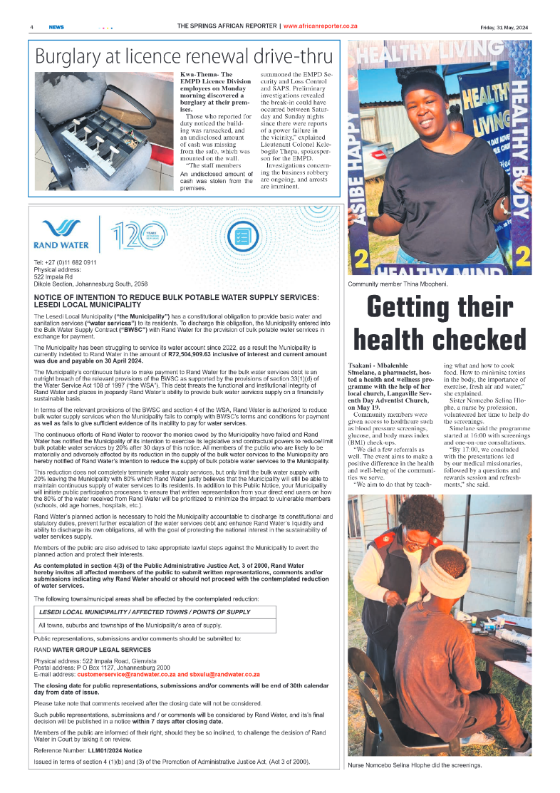 African Reporter 31 May 2024 page 4