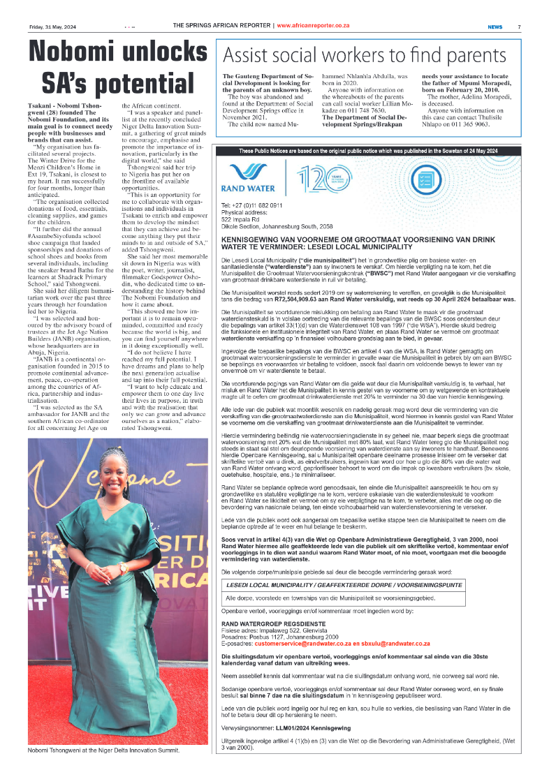 African Reporter 31 May 2024 page 7