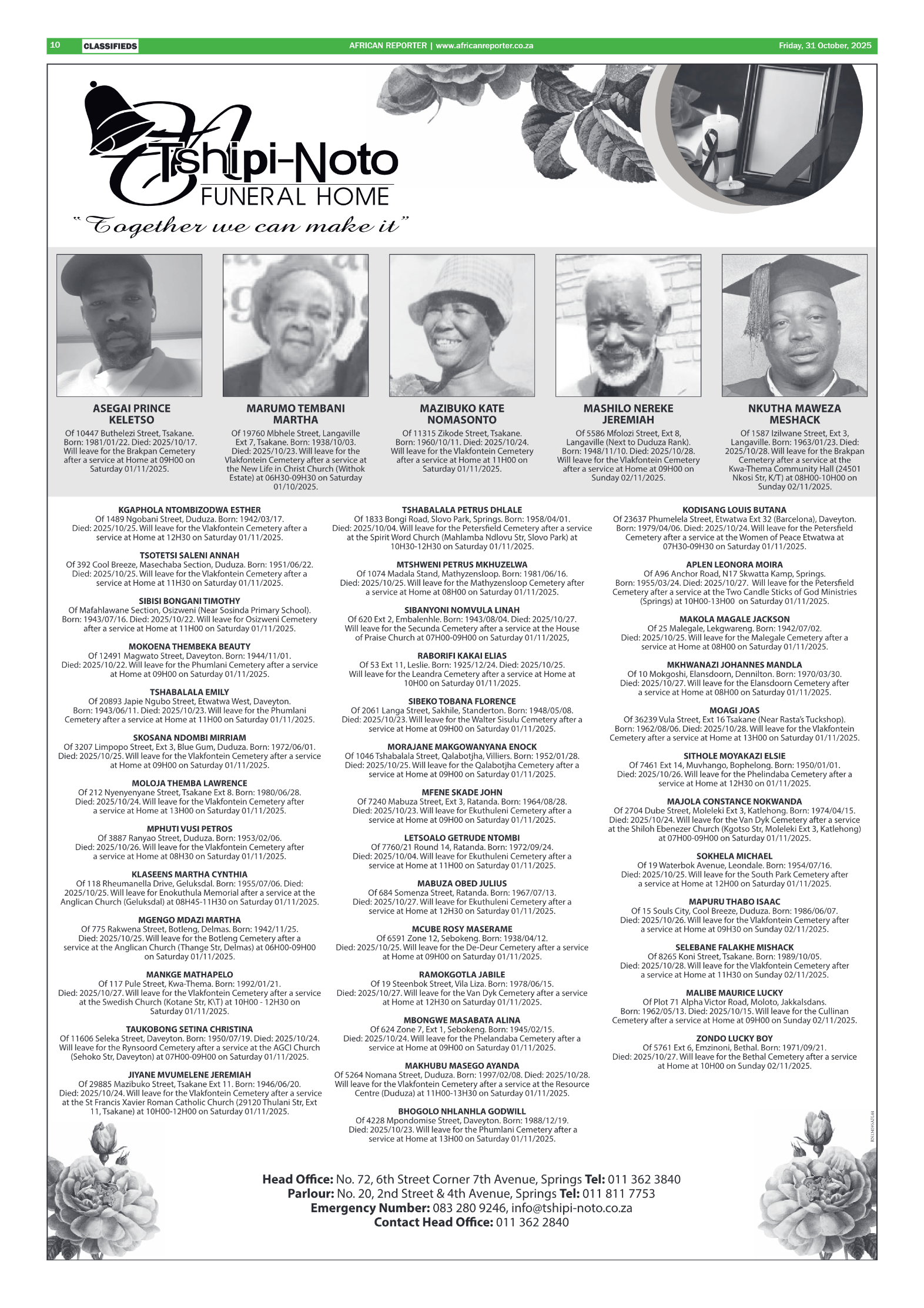 African Reporter 31 October 2025 page 10