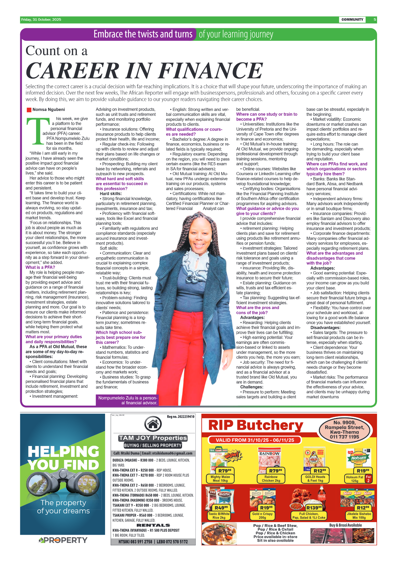 African Reporter 31 October 2025 page 5