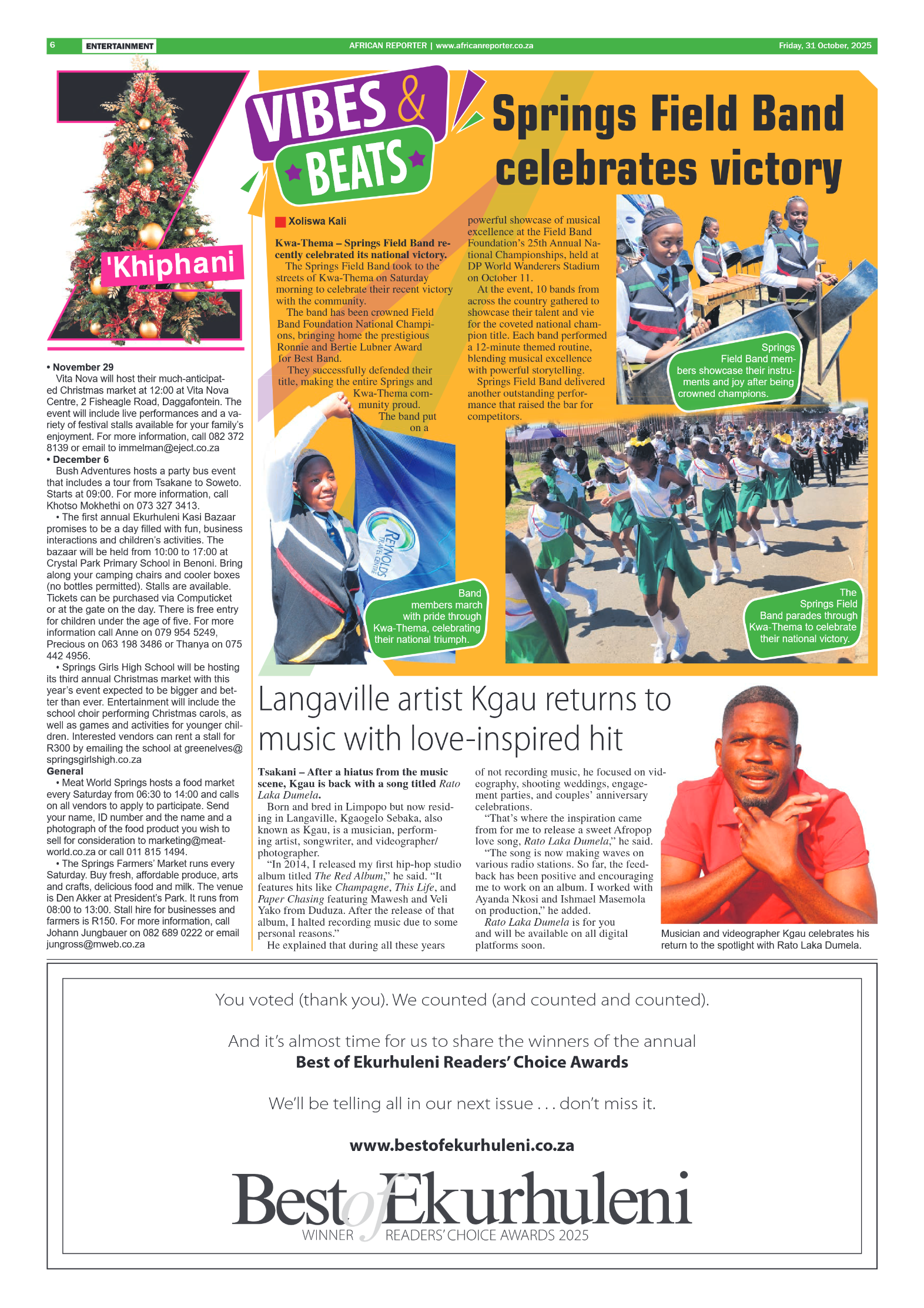 African Reporter 31 October 2025 page 6