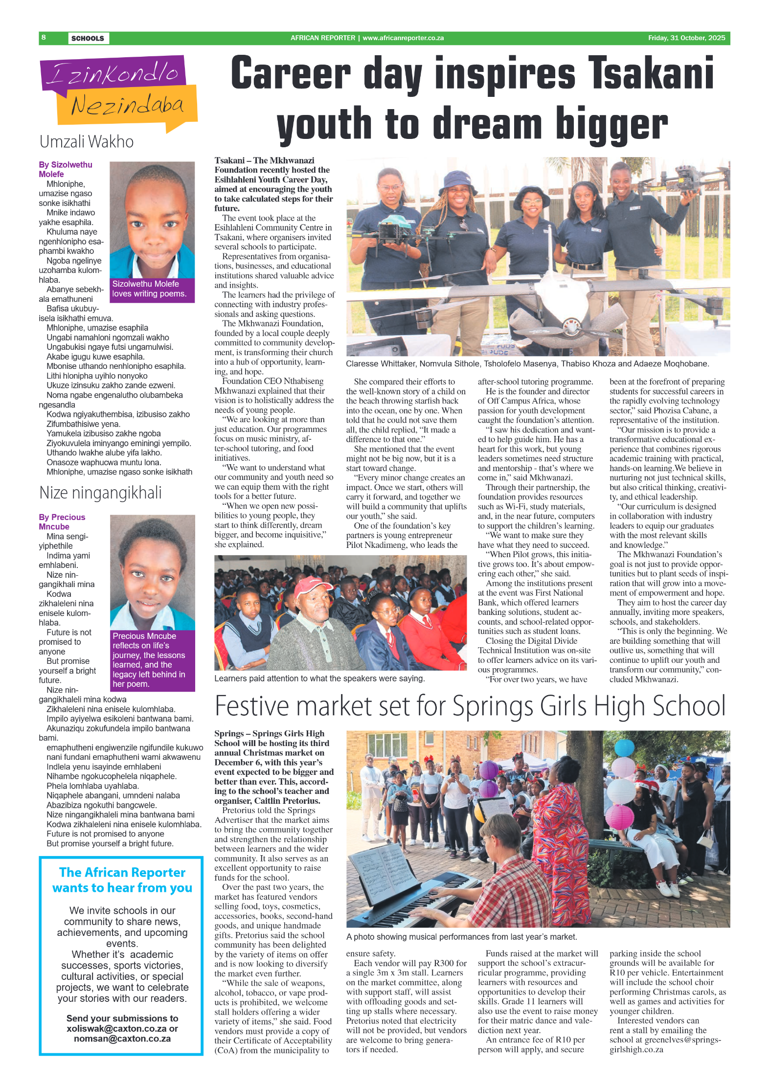 African Reporter 31 October 2025 page 8