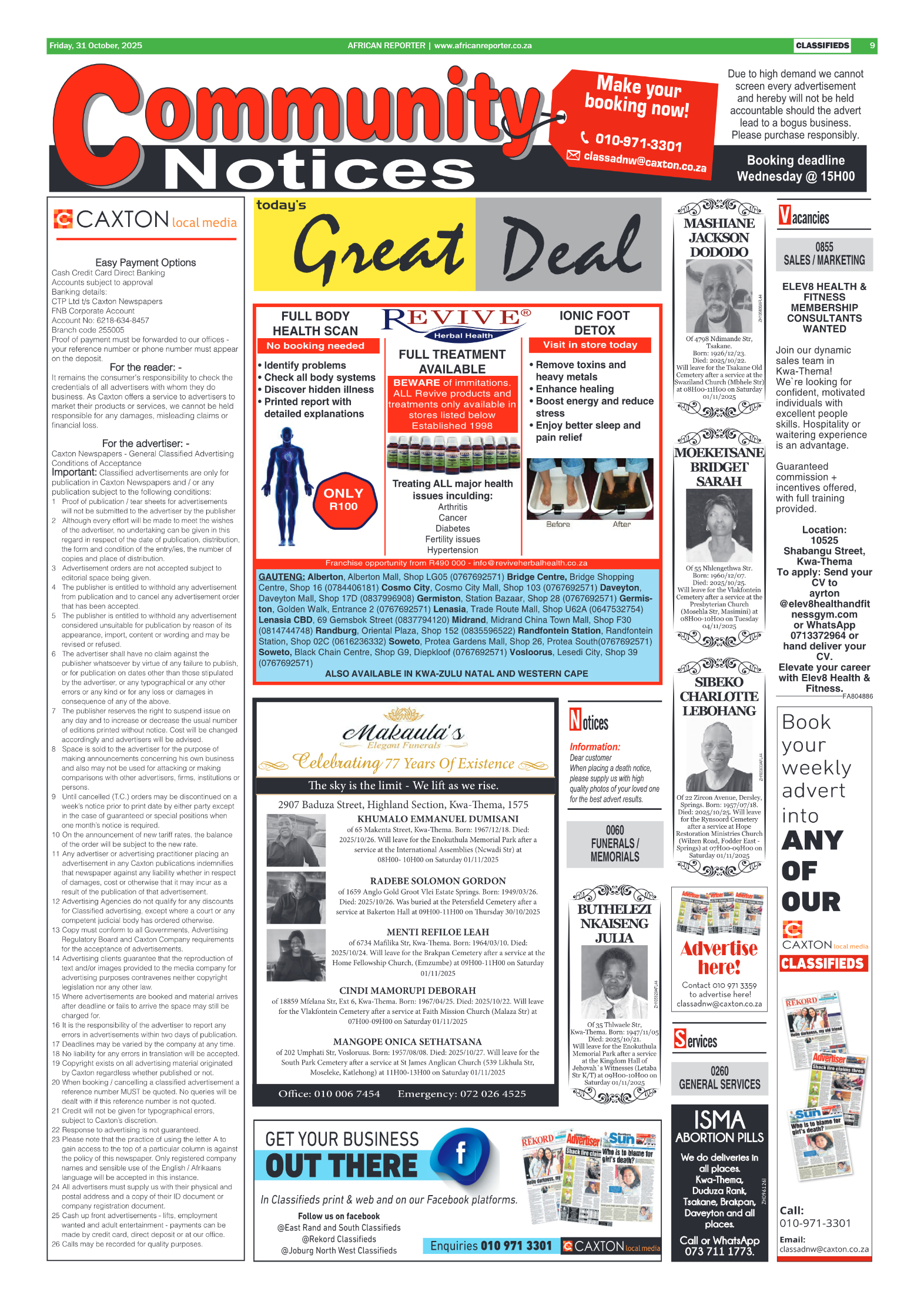 African Reporter 31 October 2025 page 9