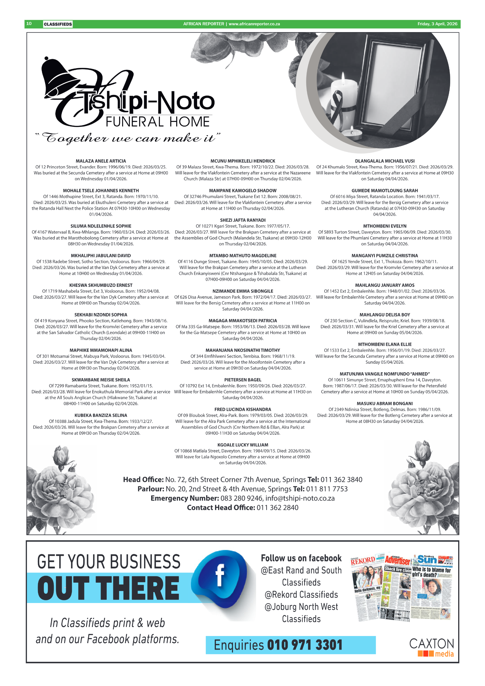 African Reporter 3 April 2026 page 10