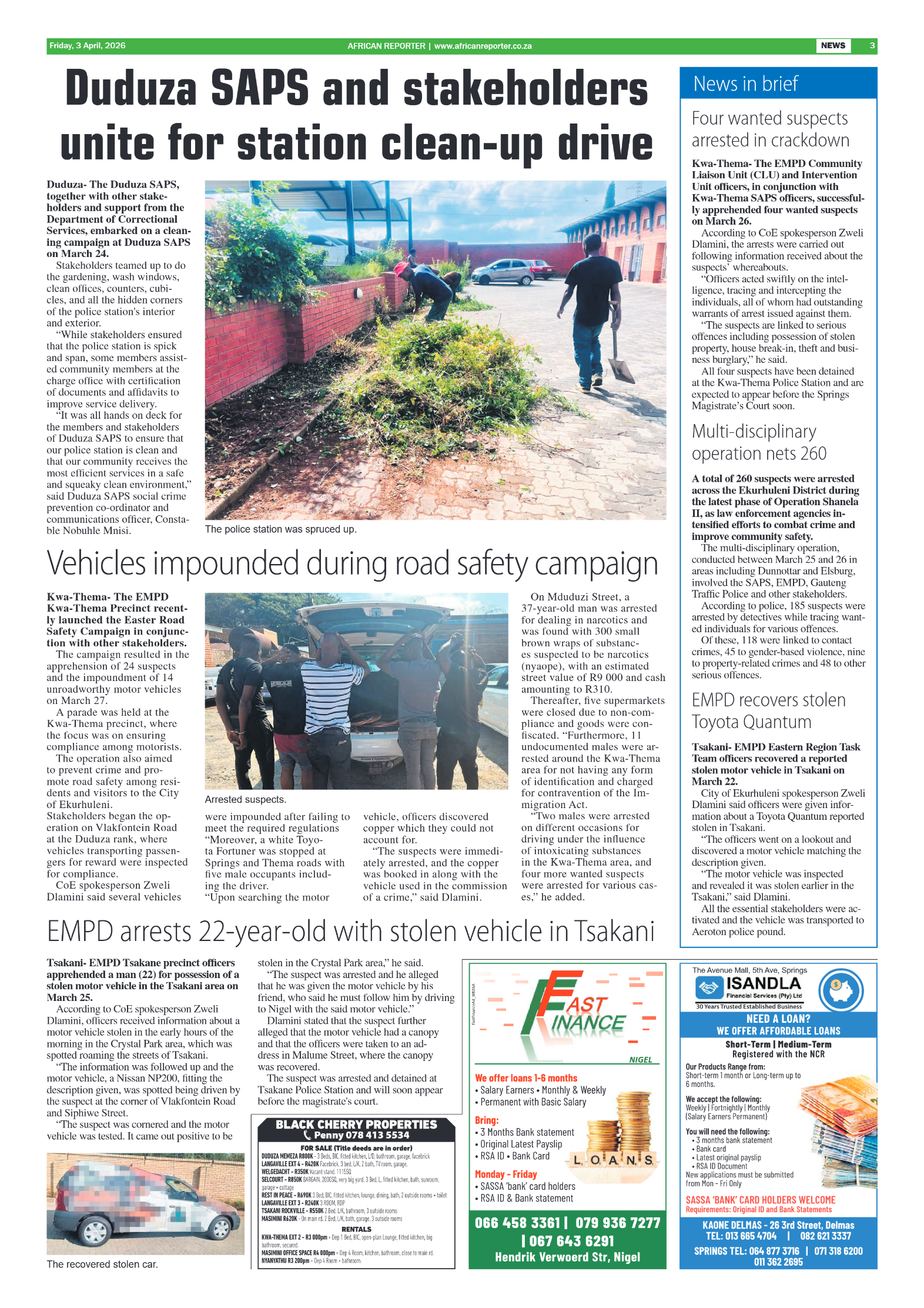 African Reporter 3 April 2026 page 3