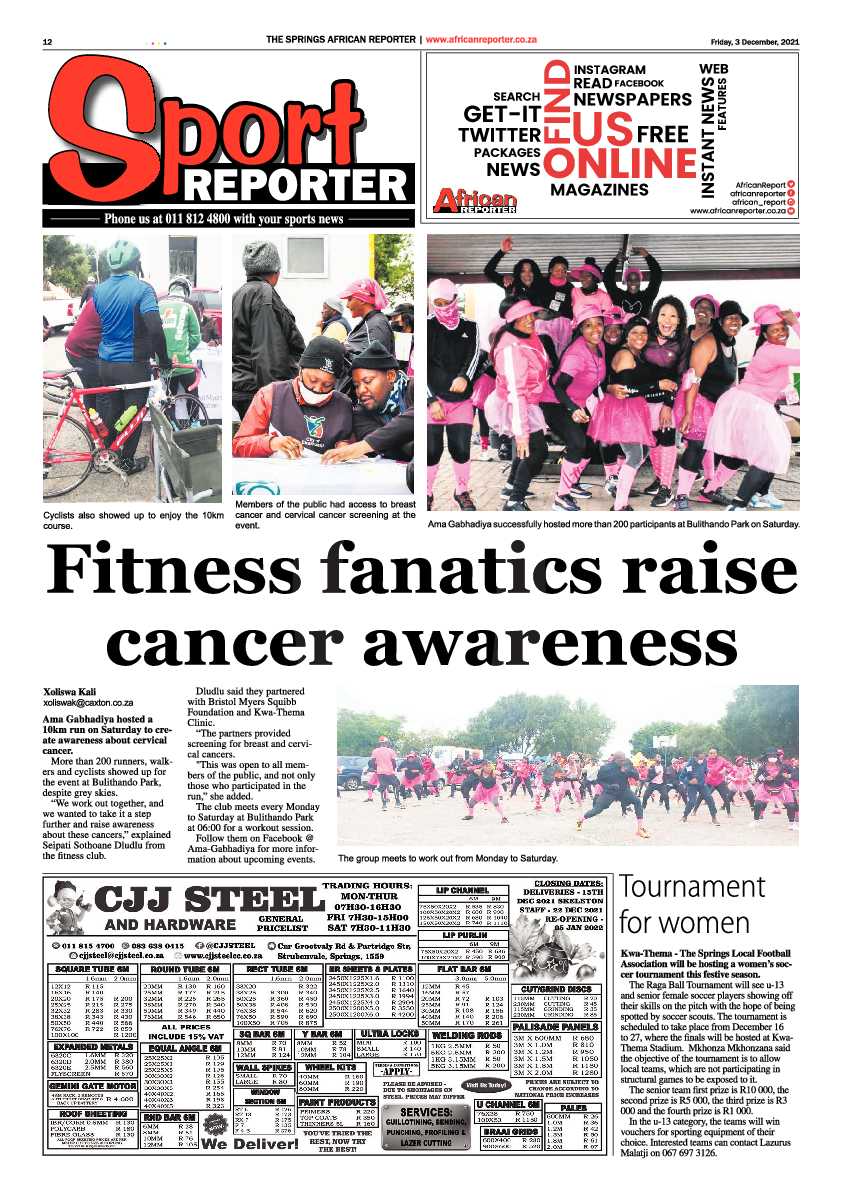 African Reporter 3 December 2021 page 12