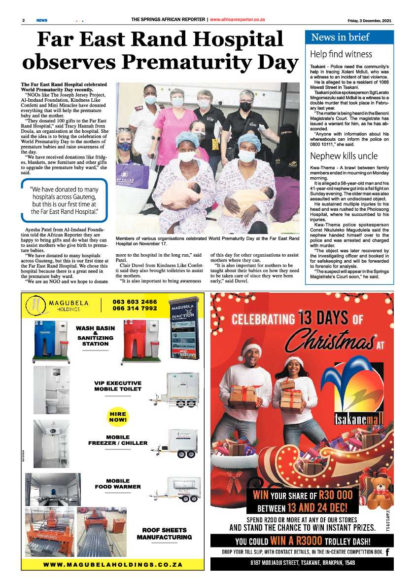African Reporter 3 December 2021 page 2