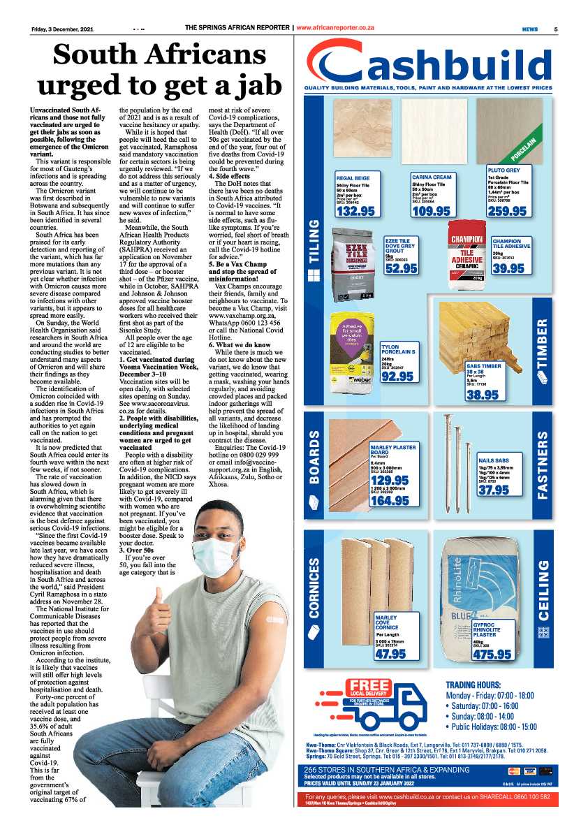 African Reporter 3 December 2021 page 5