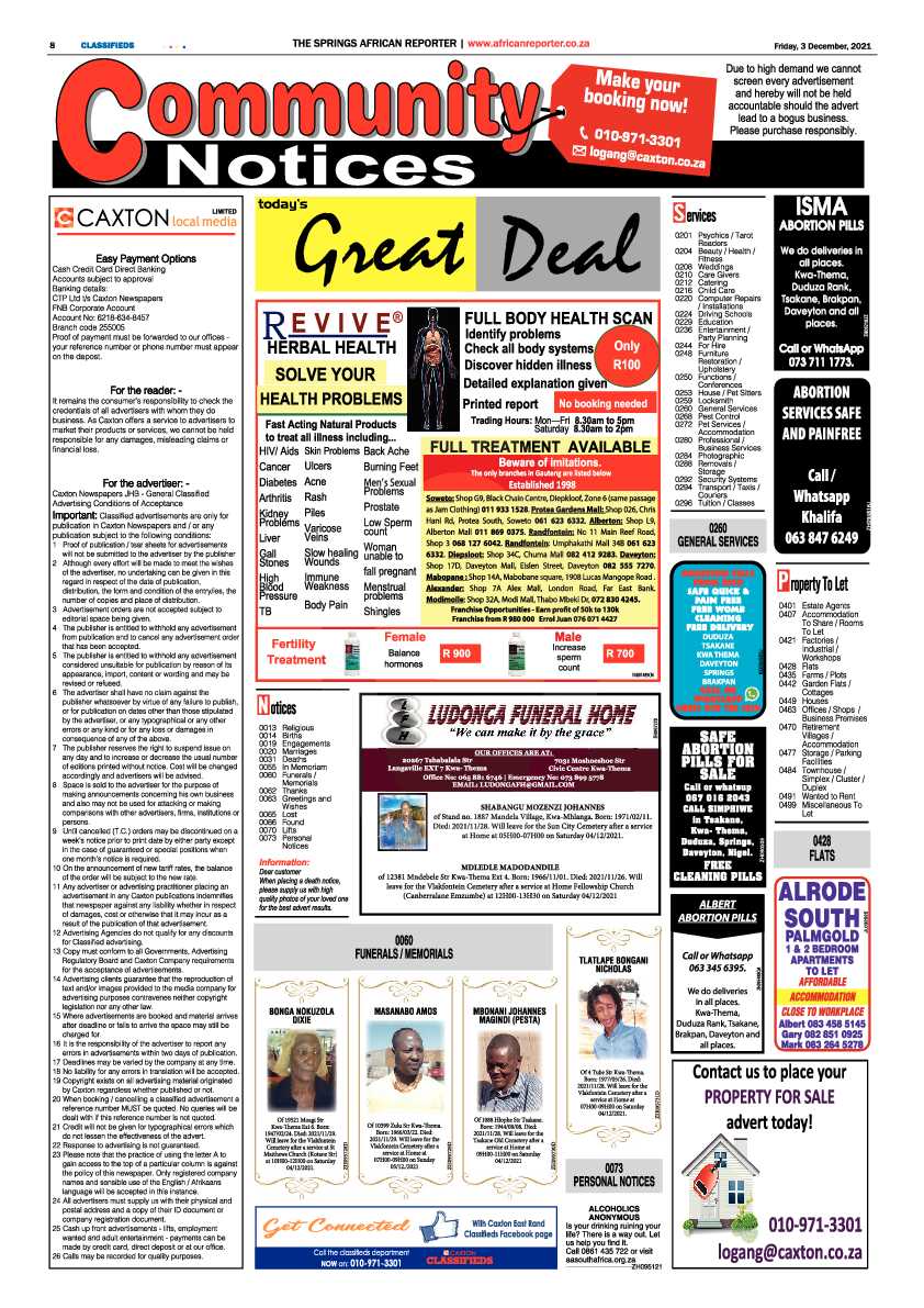 African Reporter 3 December 2021 page 8