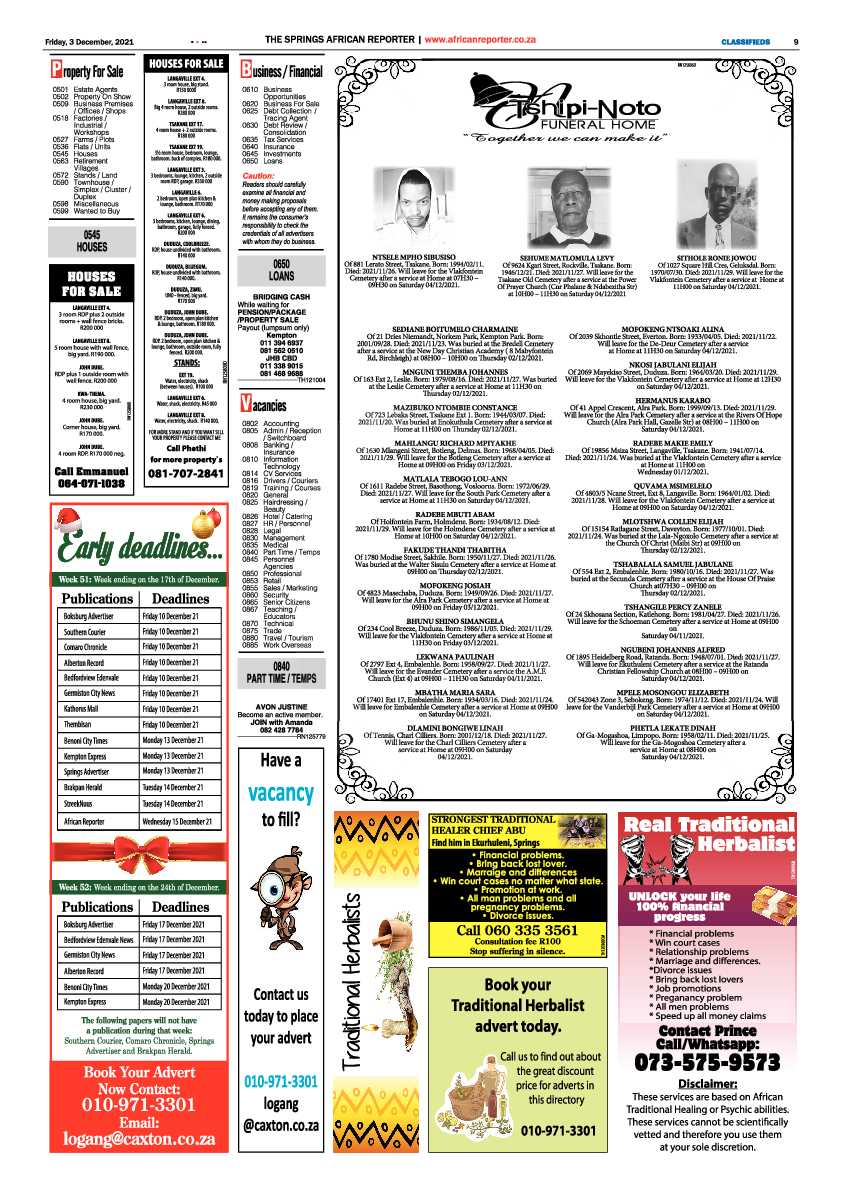 African Reporter 3 December 2021 page 9