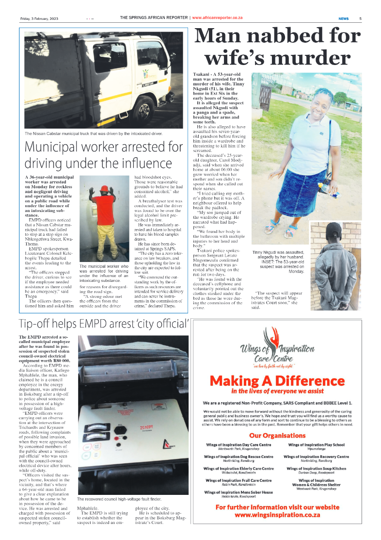 African Reporter 3 February 2023 page 5
