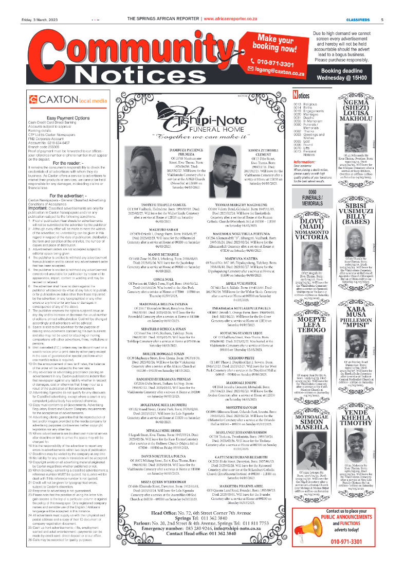 African Reporter 3 March 2023 page 5